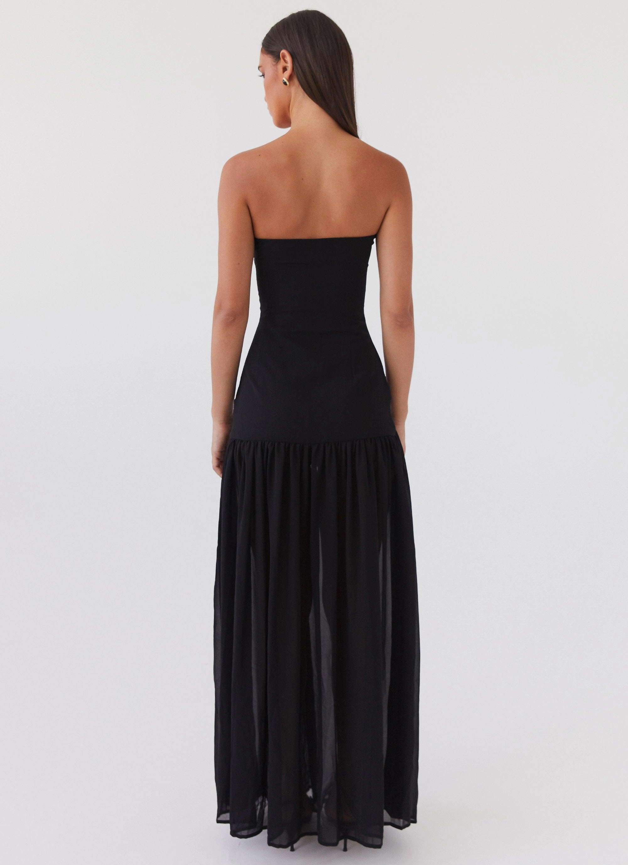 Eden Strapless Maxi Dress - Black Body Ease