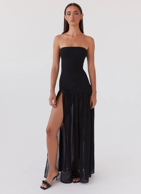 Summer Friendly Timeless Touch Eden Strapless Maxi Dress - Black