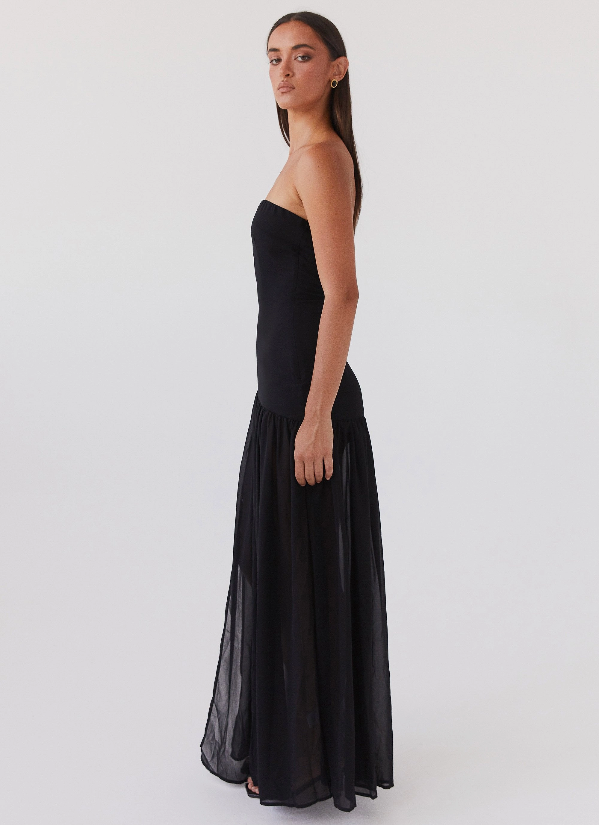 Eden Strapless Maxi Dress - Black Style Blend