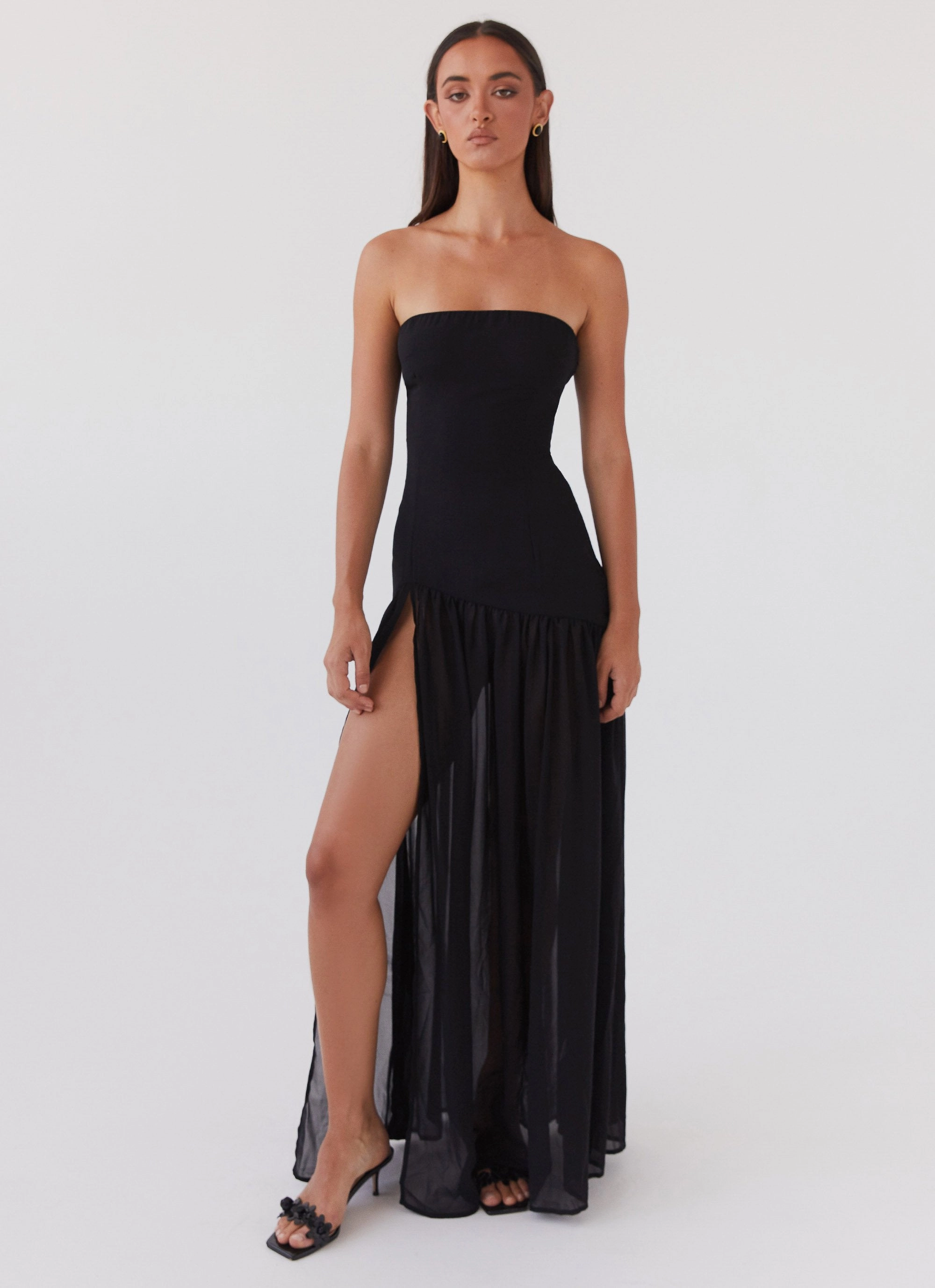 Summer Friendly Timeless Touch Eden Strapless Maxi Dress - Black