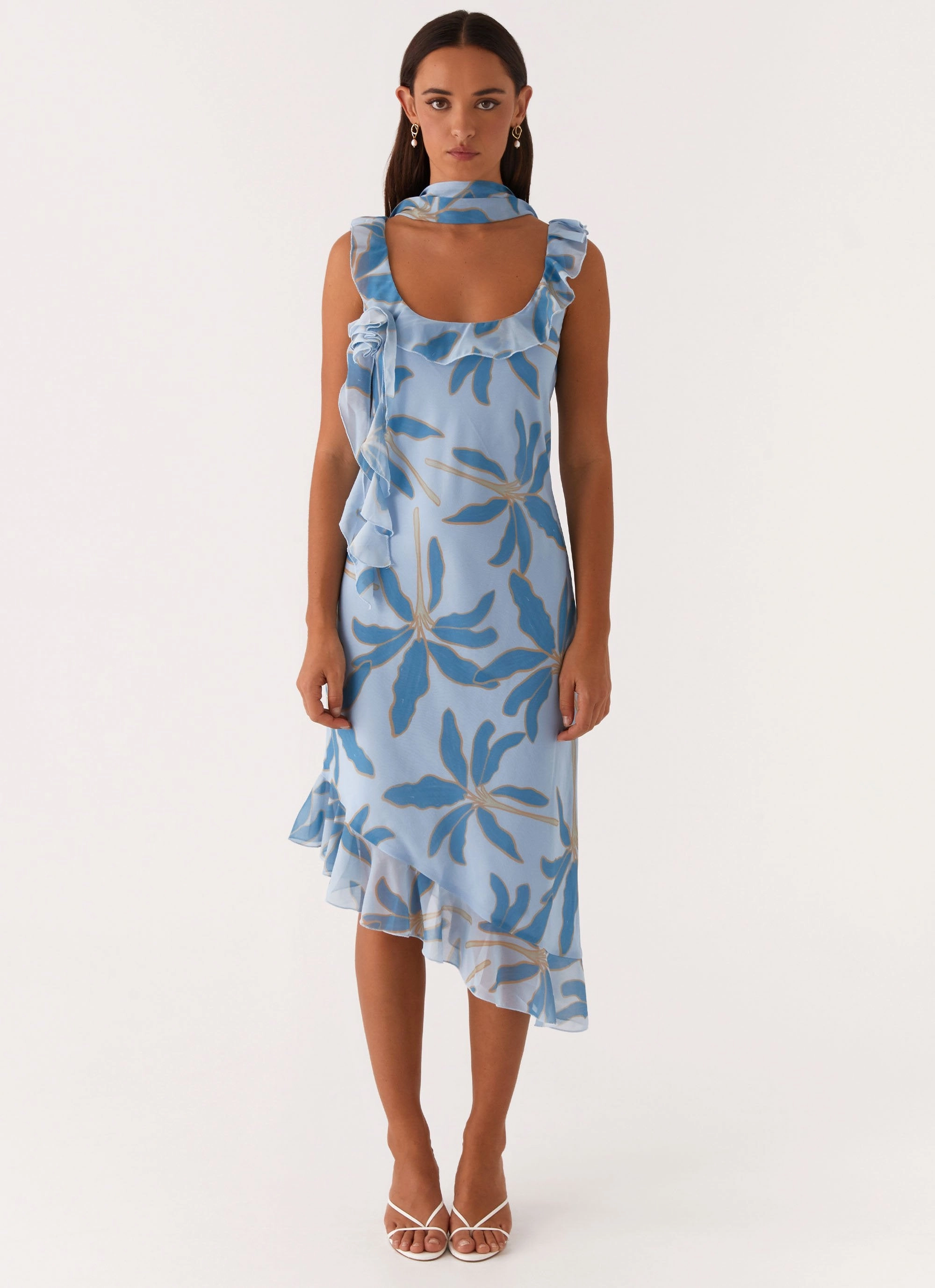 Fariday Midi Dress - Opulent Blue Cool Palette