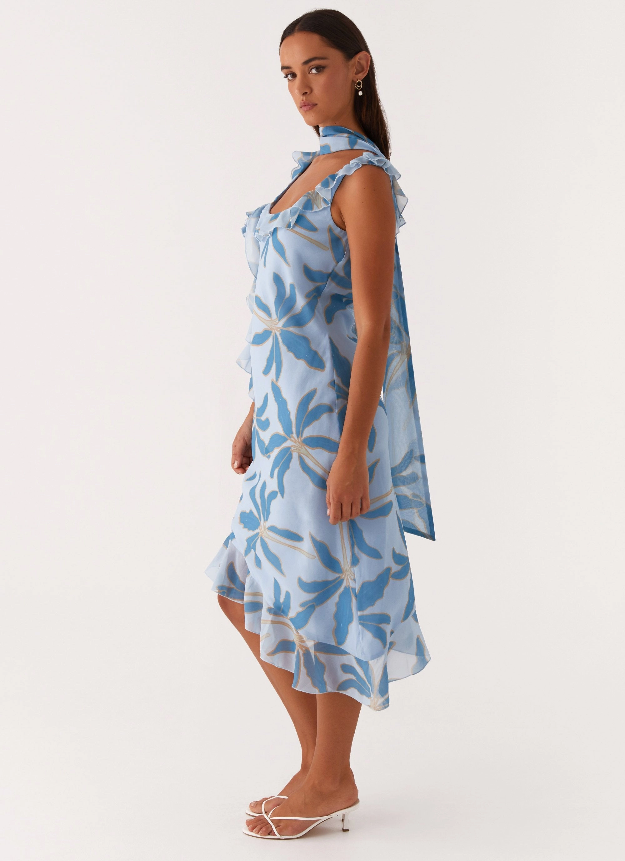 All-Day Wear Evening Glow Fariday Midi Dress - Opulent Blue