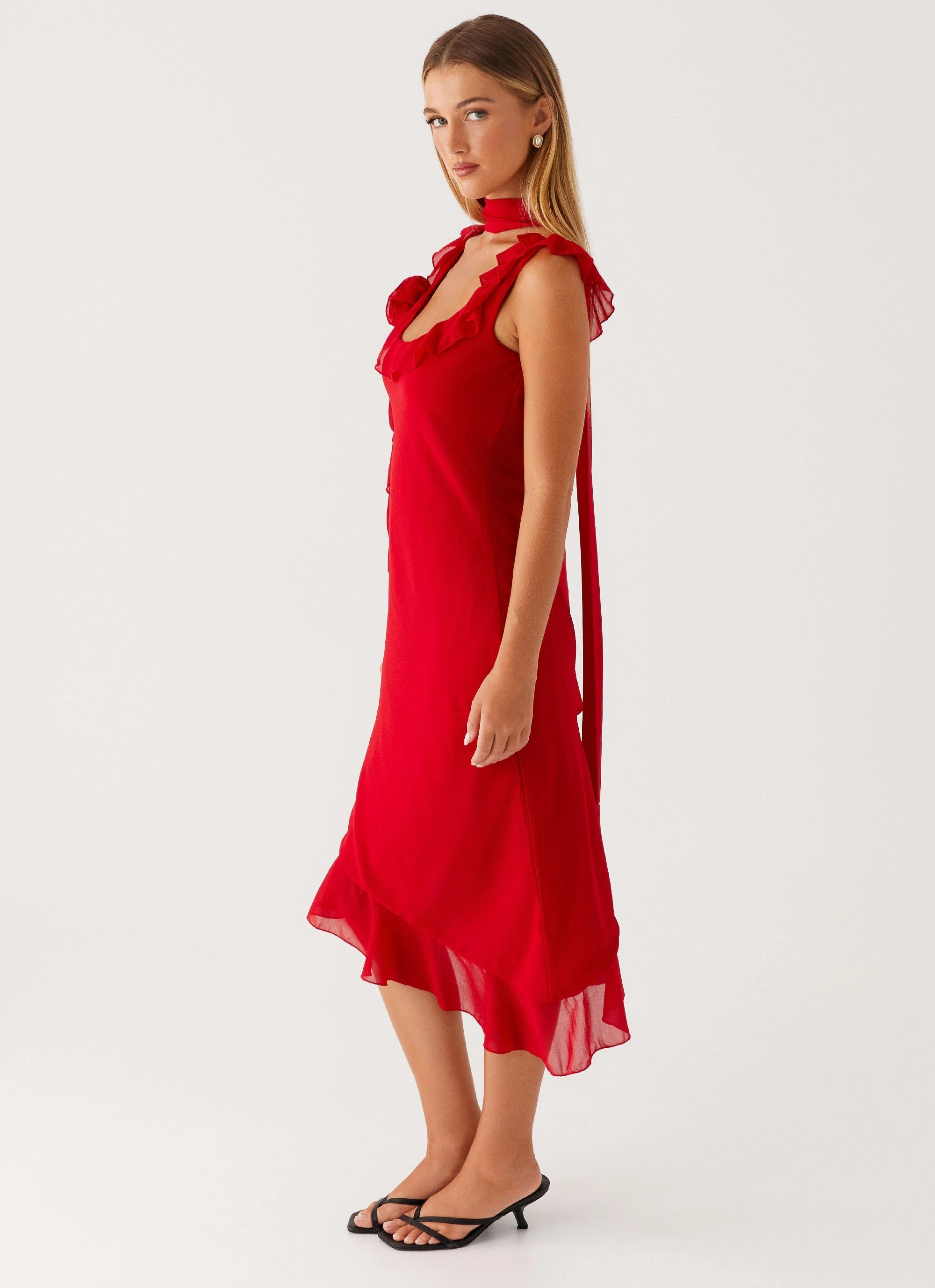 Comfort Layer Fariday Midi Dress - Red