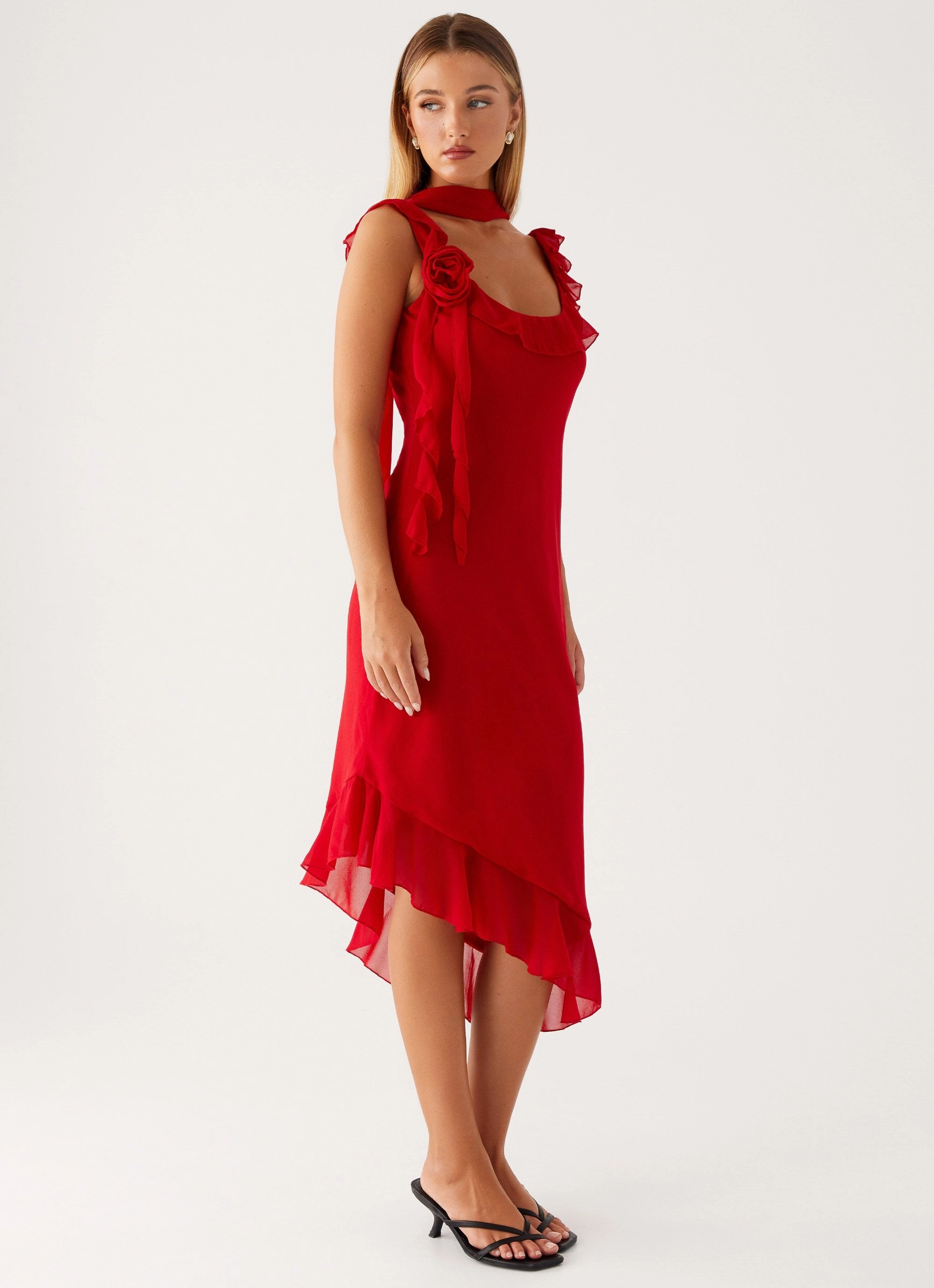 Bold Look Fariday Midi Dress - Red