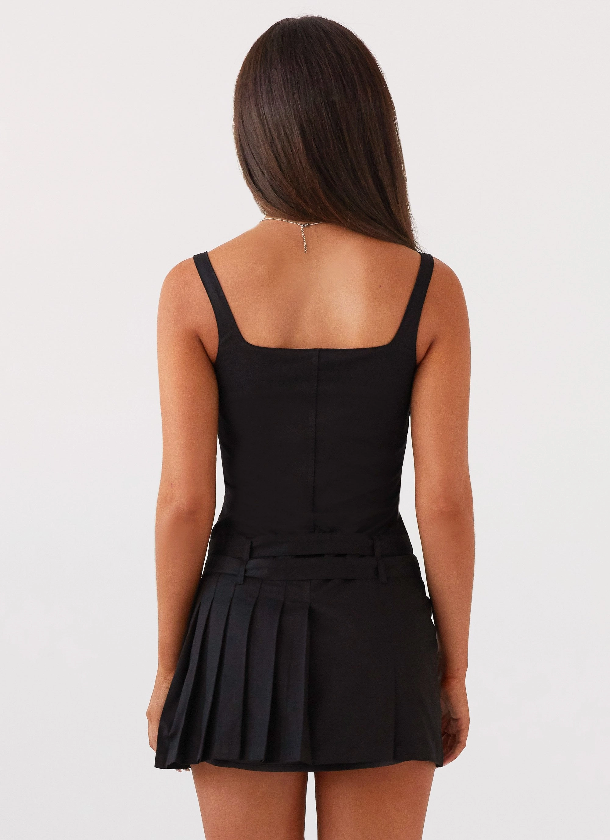 Lynette Buckle Mini Dress - Black flattering appearance