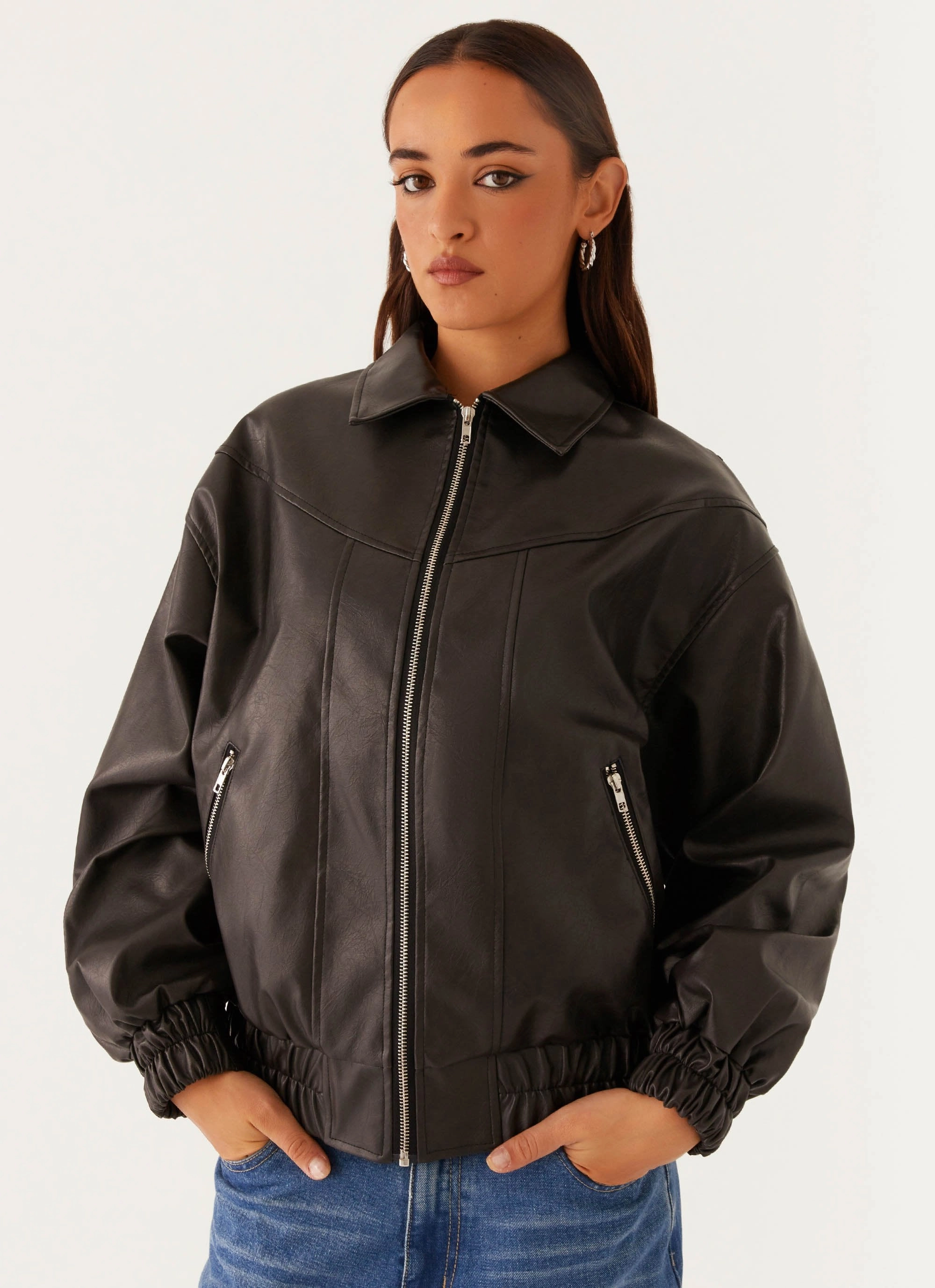 Anti Static Finish Wind Resistant Coating Holland Bomber Jacket - Black