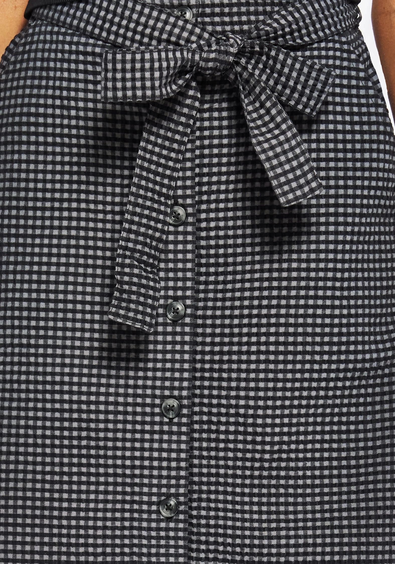 Faythe Cotton Check Button Up Midi Skirt Weekend Fashion