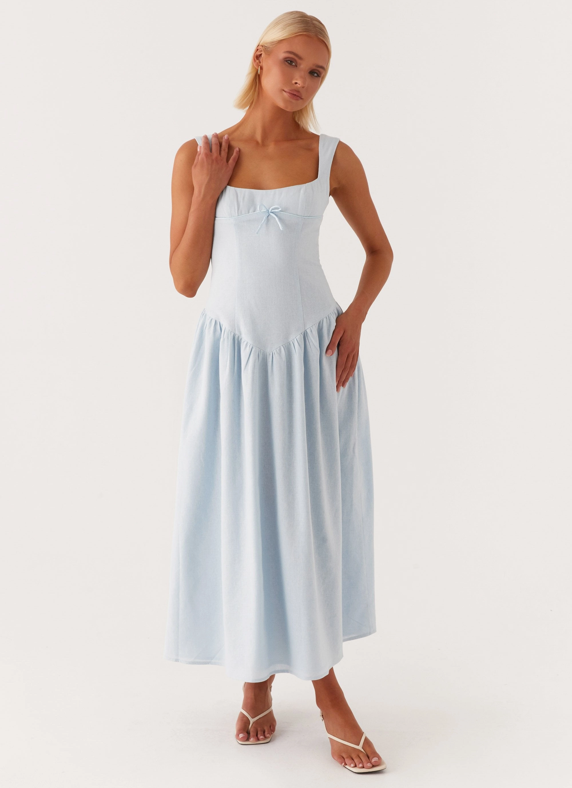 Harmonious Layers Daily Wear Suzie Midi Dress - Blue