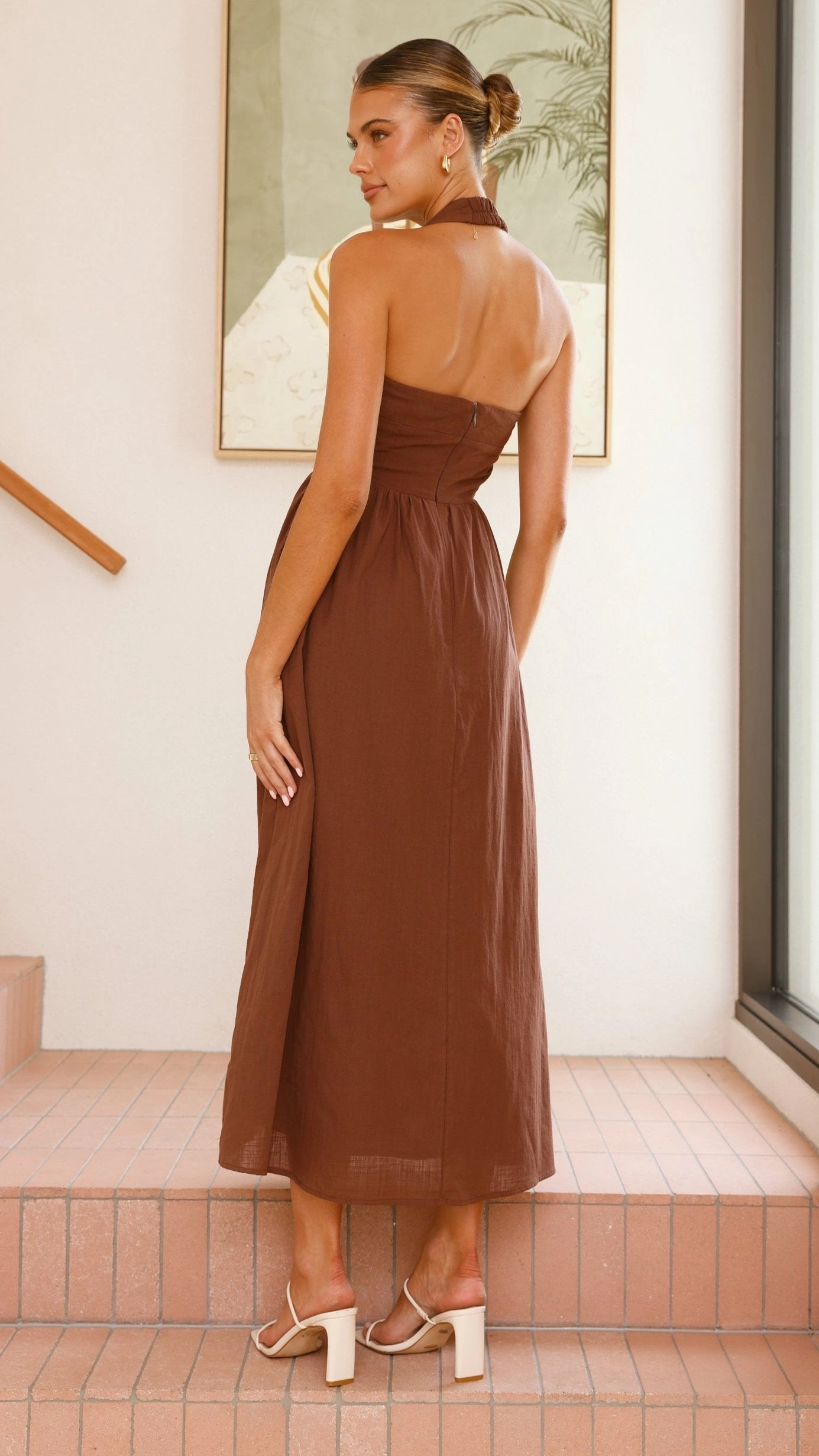 Easy Comfort Cozy Layers Caden Maxi Dress - Chocolate
