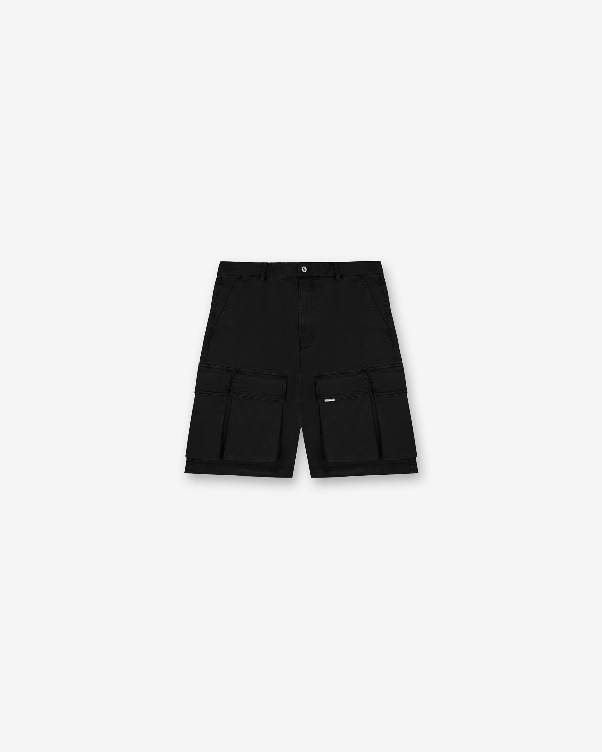 Adaptive design Baggy Cotton Cargo Short - Black