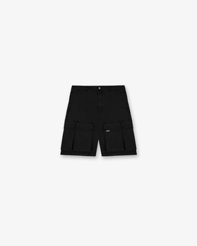 Adaptive design Baggy Cotton Cargo Short - Black