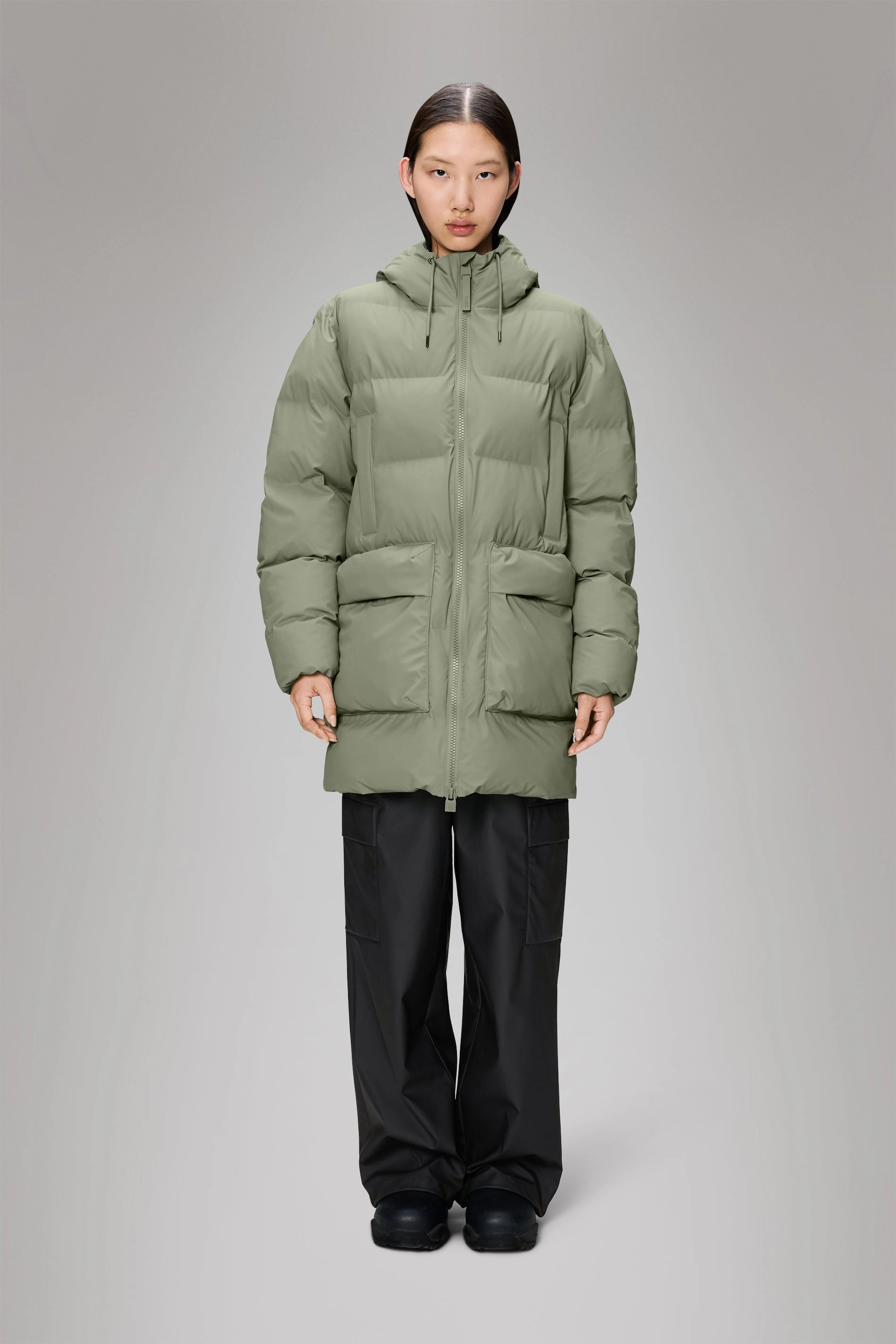 Alta Long Puffer Cargo Jacket All Day Comfort Design Sealed Seam Construction