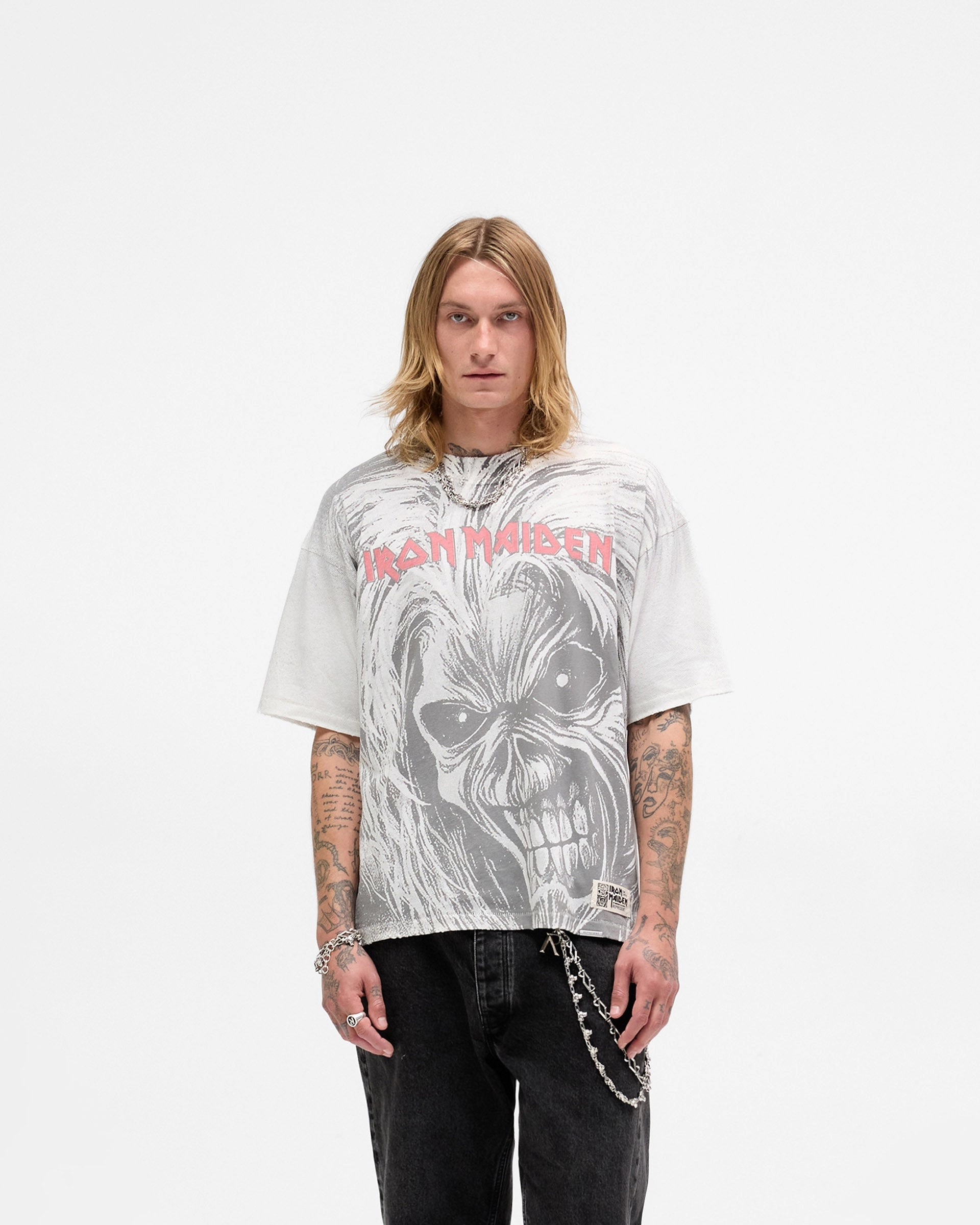 Performance Wear MinimalBranding Represent X Iron Maiden Killers T-Shirt - Flat White