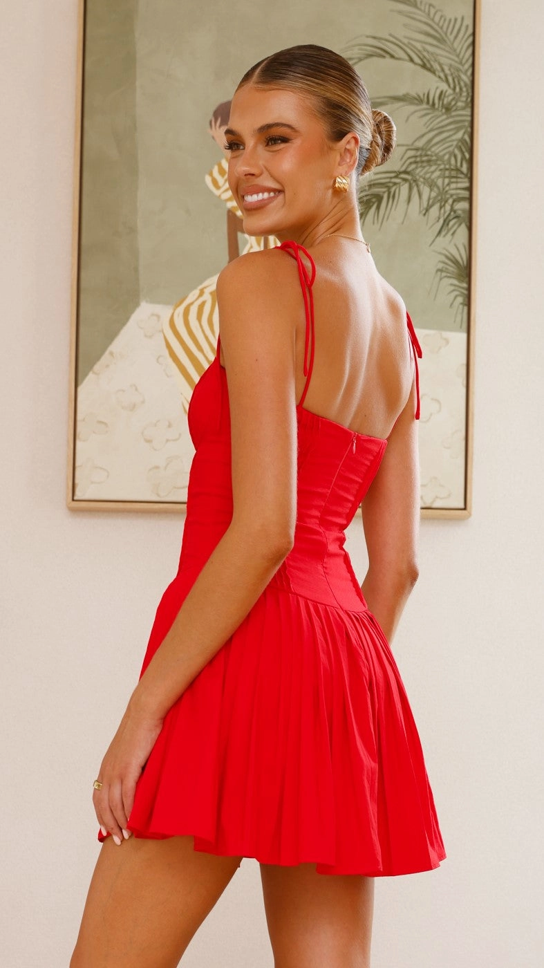 Bethi Mini Dress - Red Ombre-Effect Subtle Edge