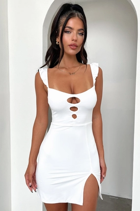 Clean Drape Arbory Dress - White