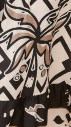 Zabella Maxi Dress - Siena Print Mood Look Sleek and Flattering