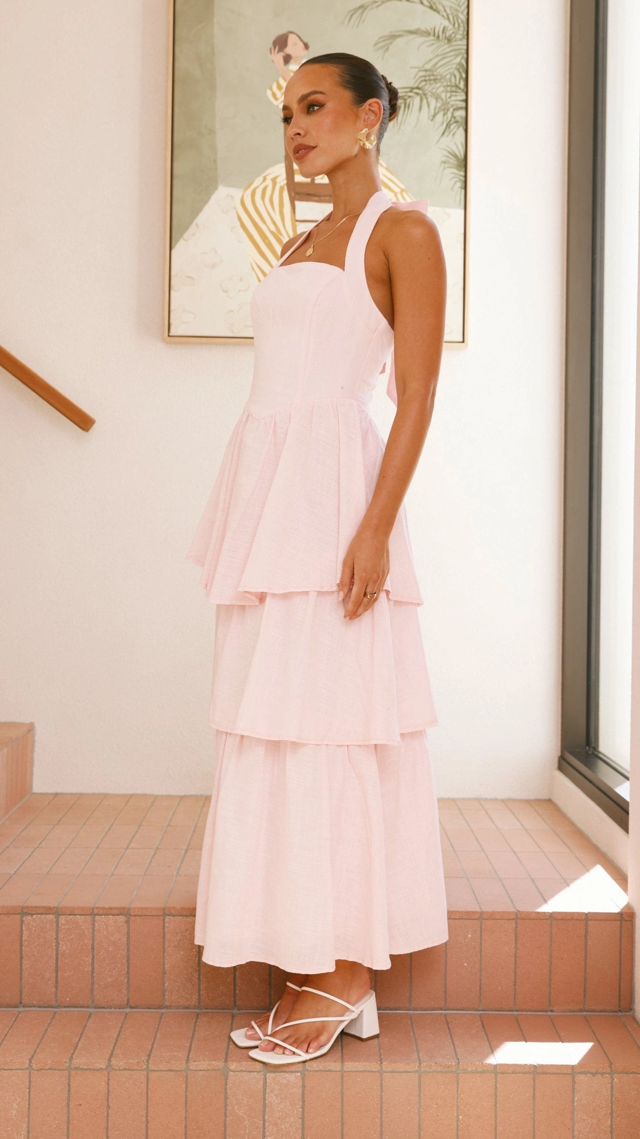 Clean Style Mood Look Danais Maxi Dress - Pink
