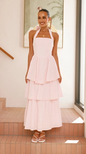 Danais Maxi Dress - Pink Feminine Touch