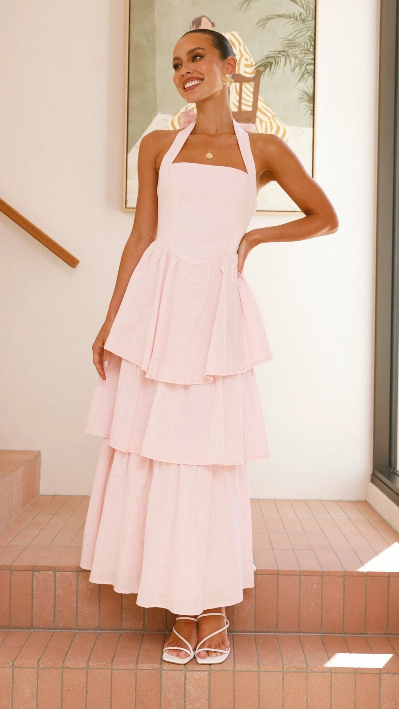 Fashion Daily Danais Maxi Dress - Pink