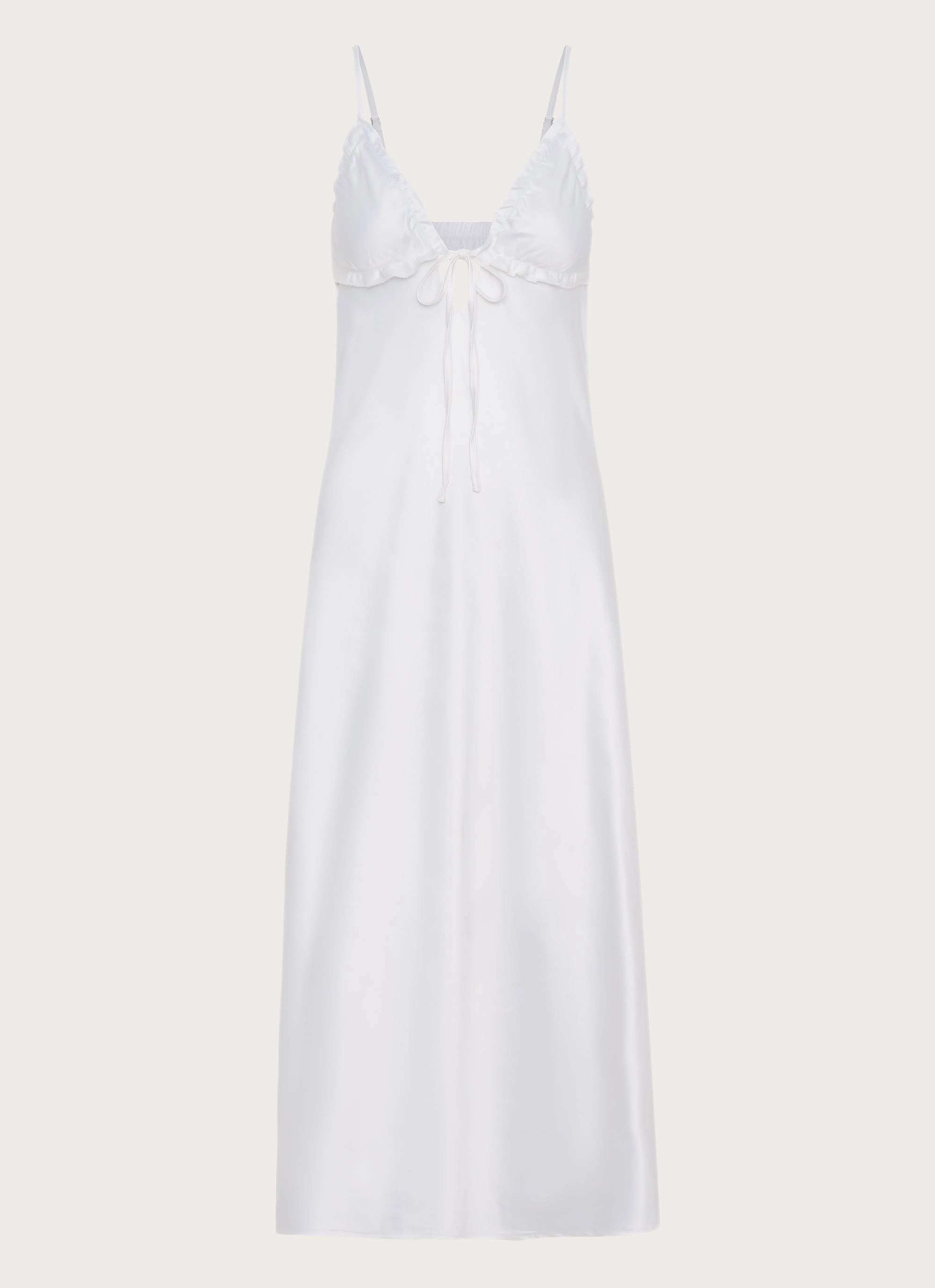 Take Note Midi Dress - White Trend Focused Drapey Fabric