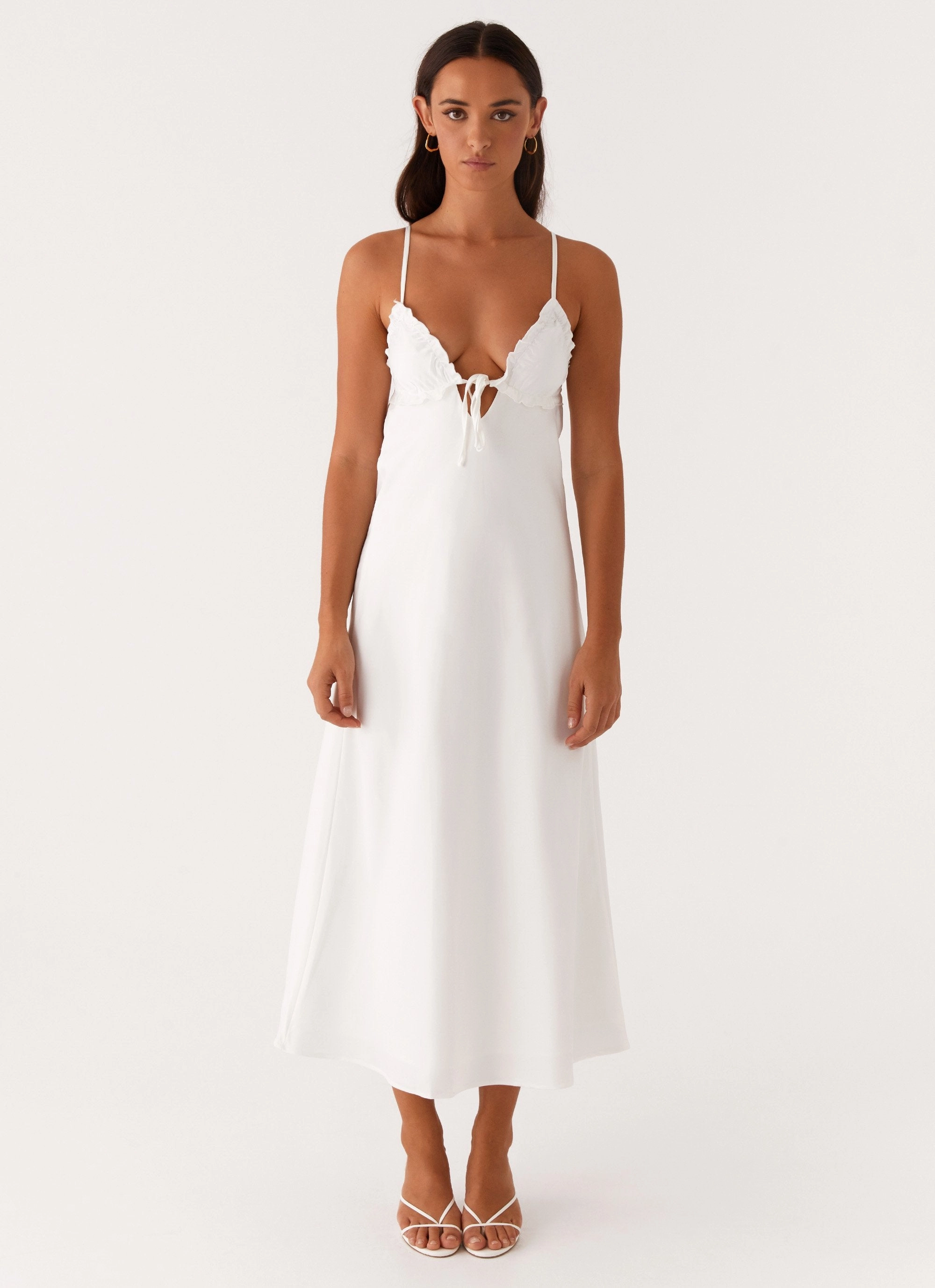 Bless Glow Daily Movement Take Note Midi Dress - White