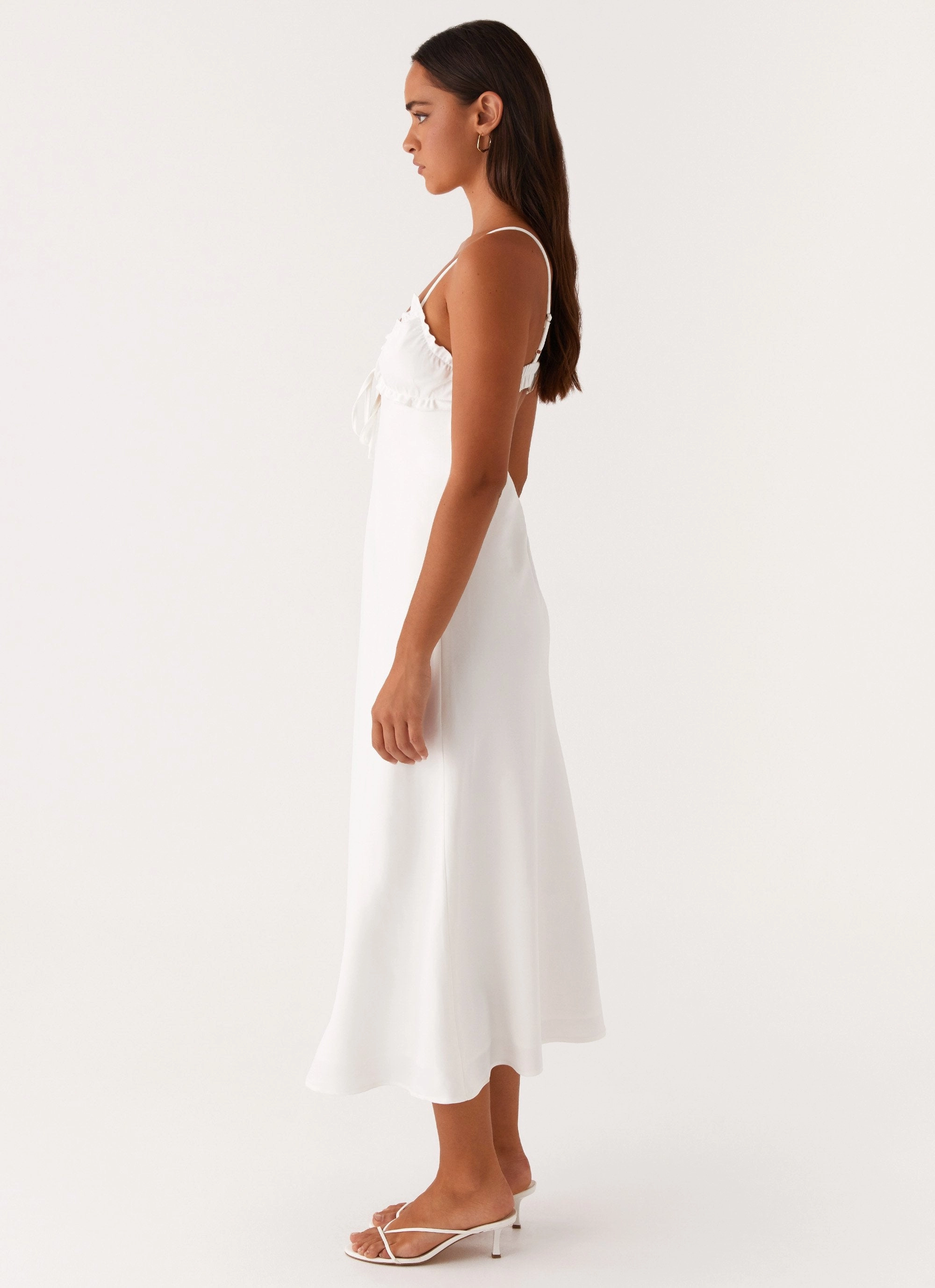 Take Note Midi Dress - White Perfect Style