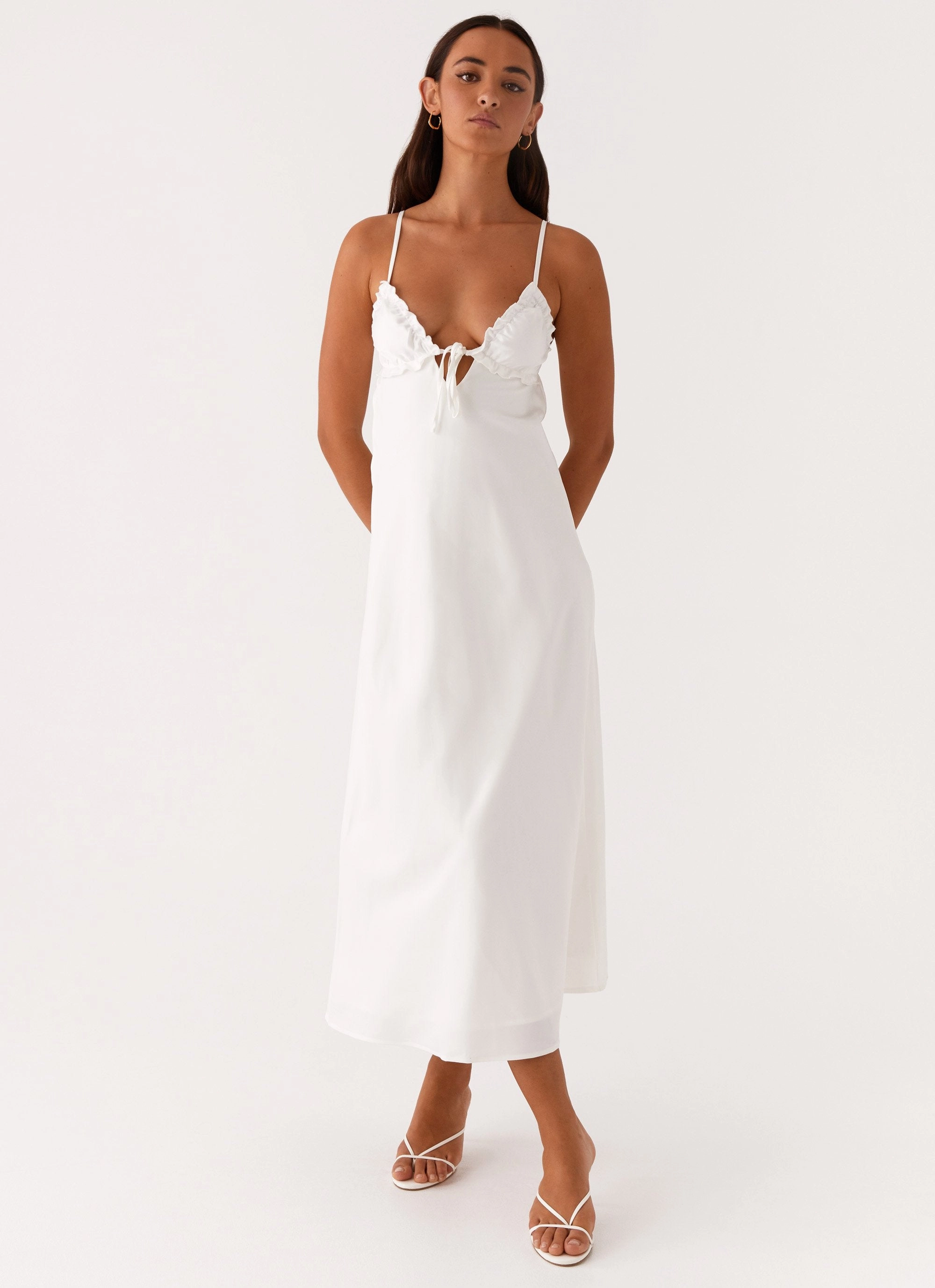 Functional Fit Sharp Mood Take Note Midi Dress - White