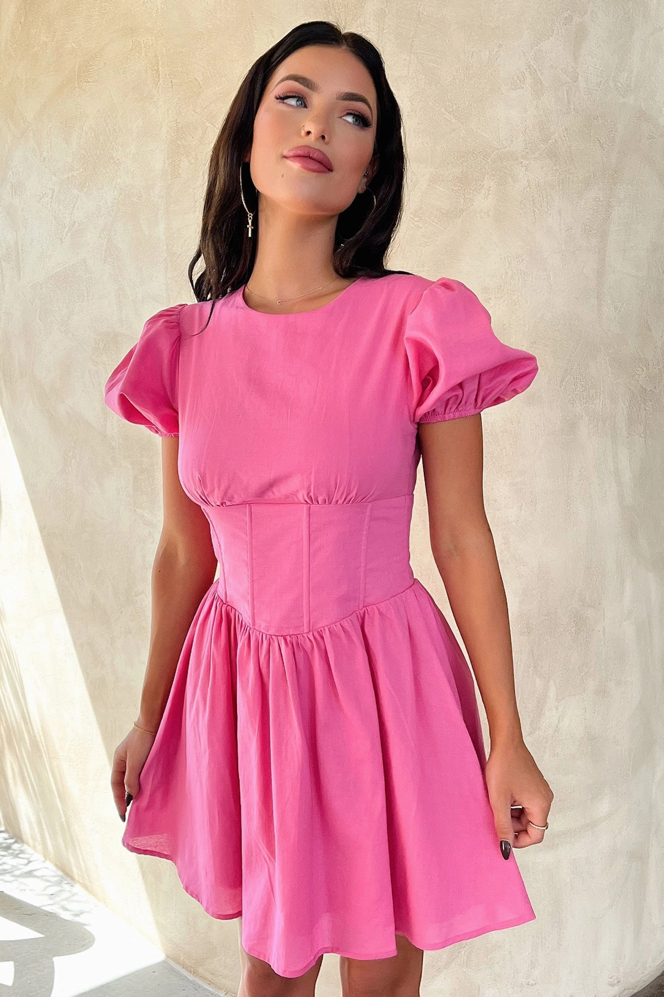 Timeless Wearable Chill Wear Jordyn Dress - Hot Pink
