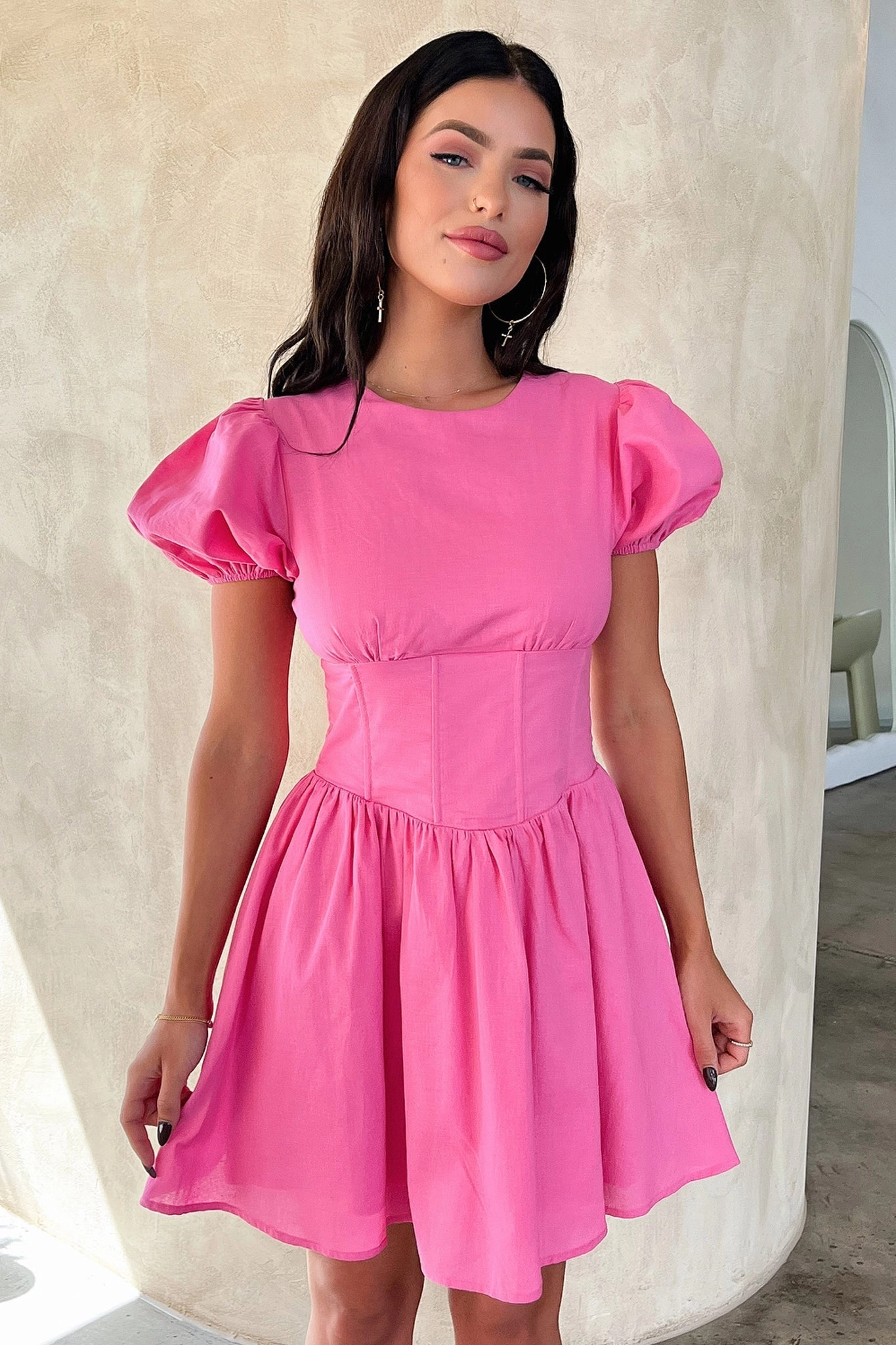 Jordyn Dress - Hot Pink hypoallergenic Dreamy Touch