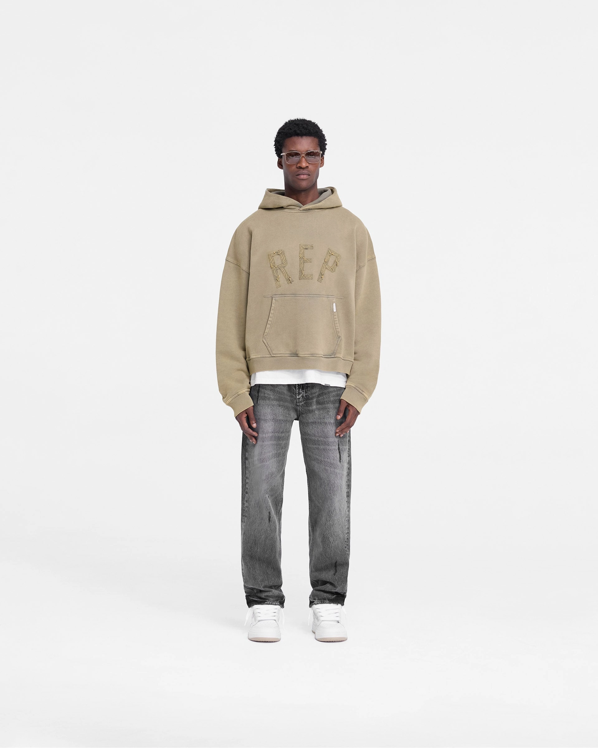 Rep Applique Hoodie - Fawn Middle Eastern style winter clothing