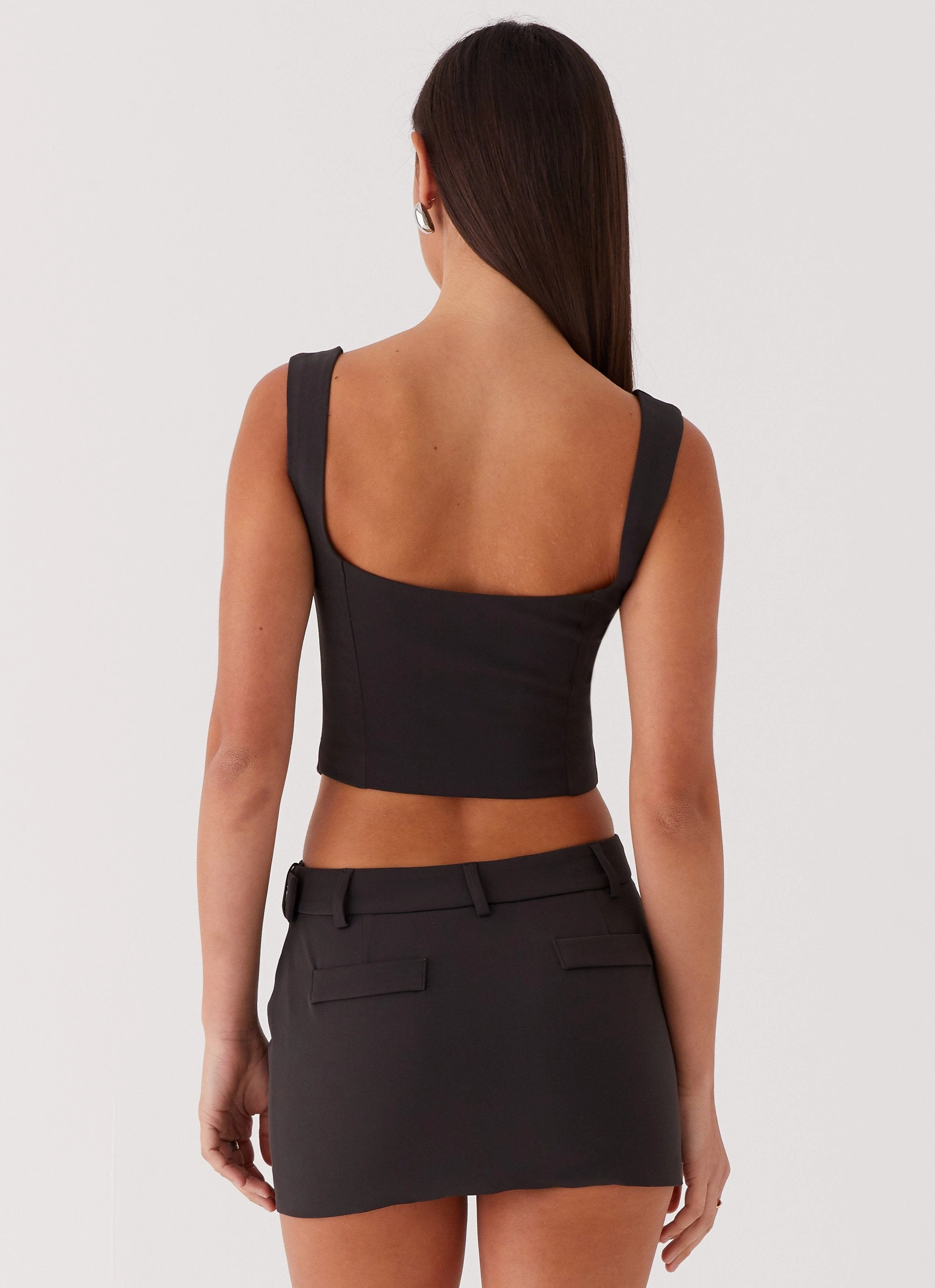 Bold Look Non Irritating Texture Too Many Nights Belt Mini Skirt - Black