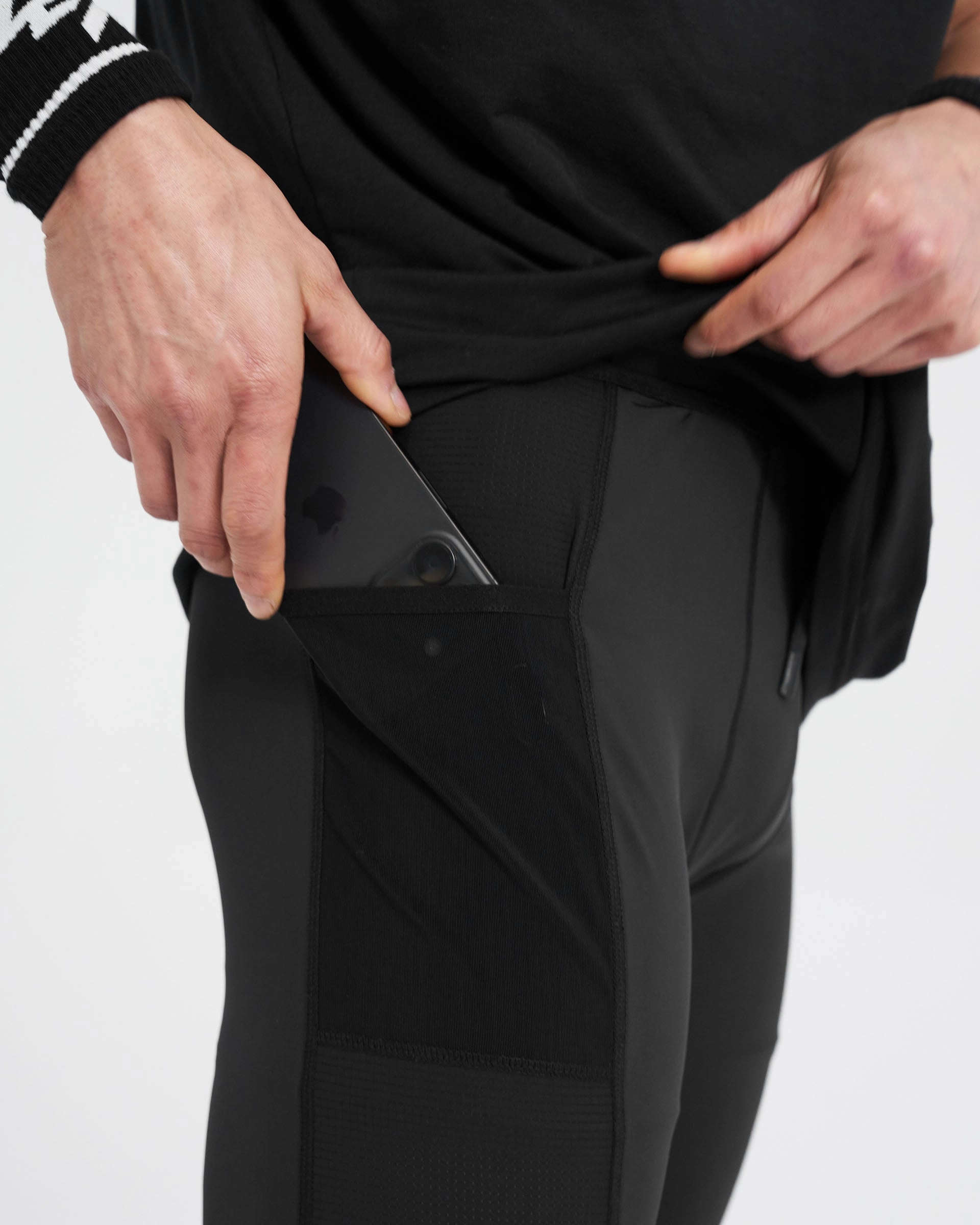 247 Cargo Half Tight - Jet Black Fitness Ready