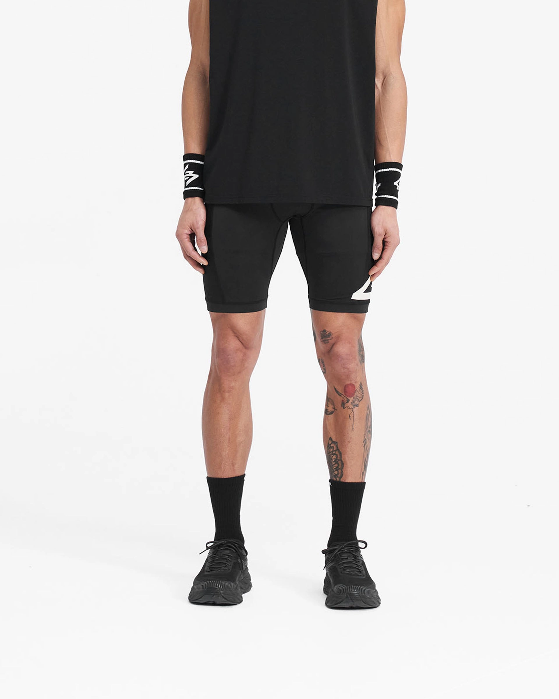 247 Cargo Half Tight - Jet Black Tight Fit Breathable Stretch Fit