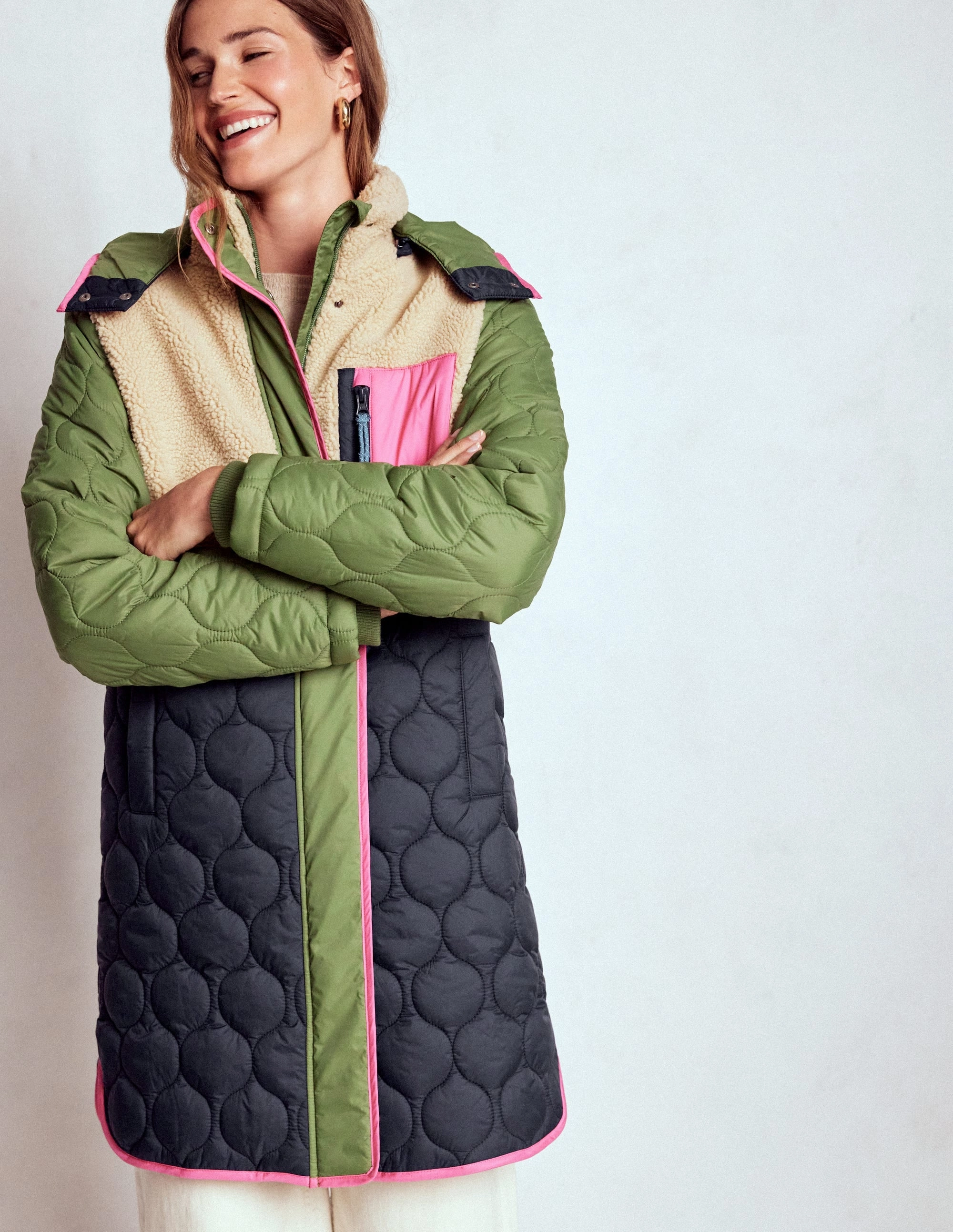Borg Mix Coat-Multi Borg Adjustable Hood System WaterResistantCoating