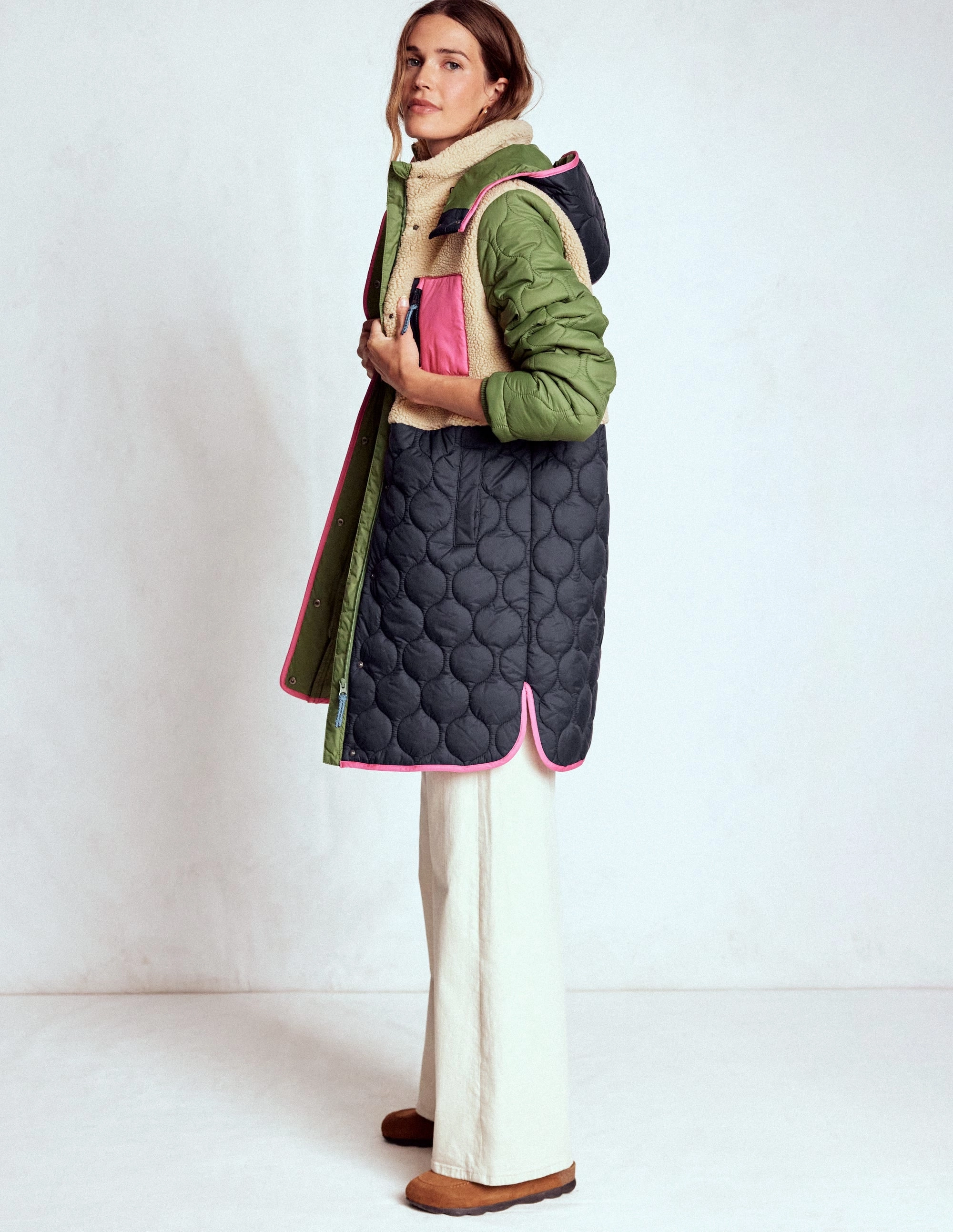 Moisture Managing Liner Heat Keep Borg Mix Coat-Multi Borg