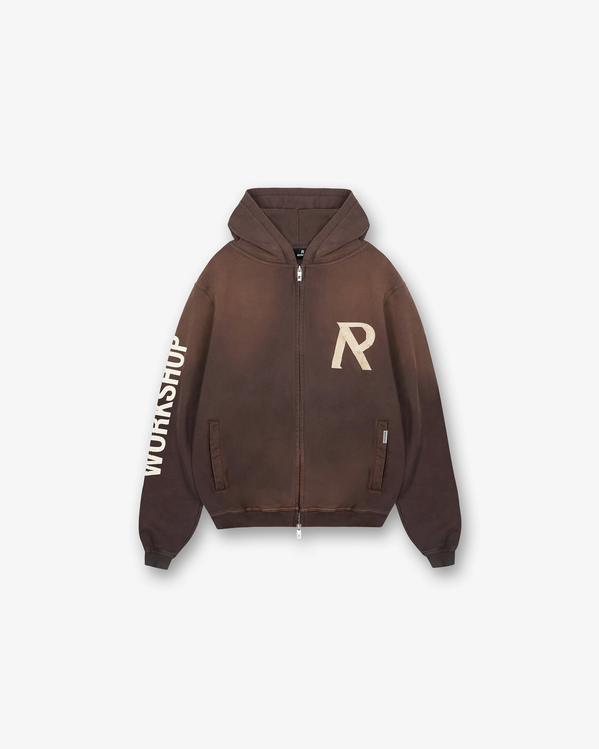 Masking Tape Initial Zip Hoodie - Cedar Numbat - Urban Day