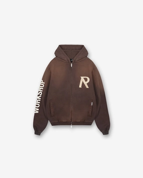 Masking Tape Initial Zip Hoodie - Cedar Numbat - Urban Day