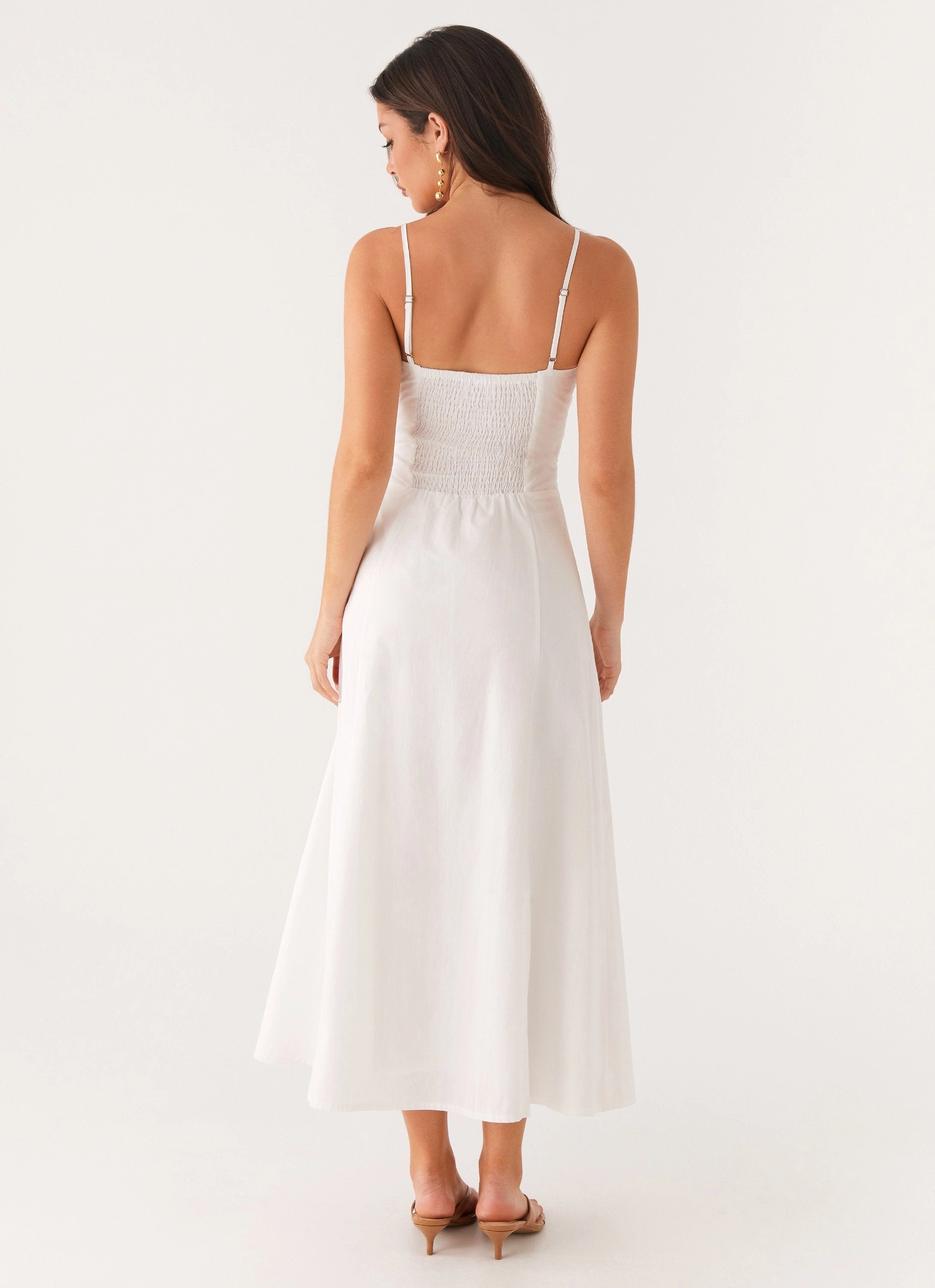 Noosa Midi Dress - White urban vibe Natural Layers