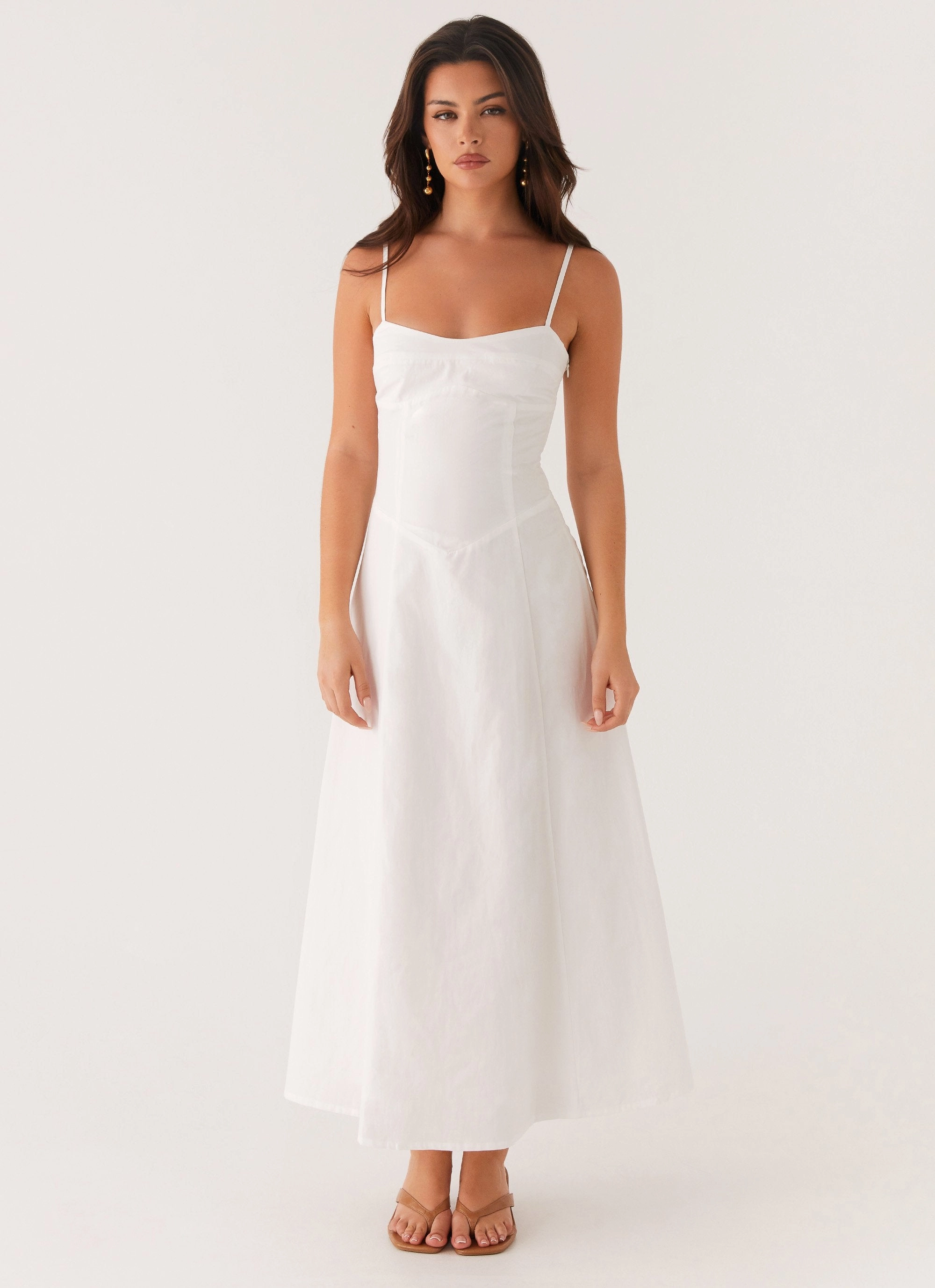 Cool Season Airy Weave Noosa Midi Dress - White