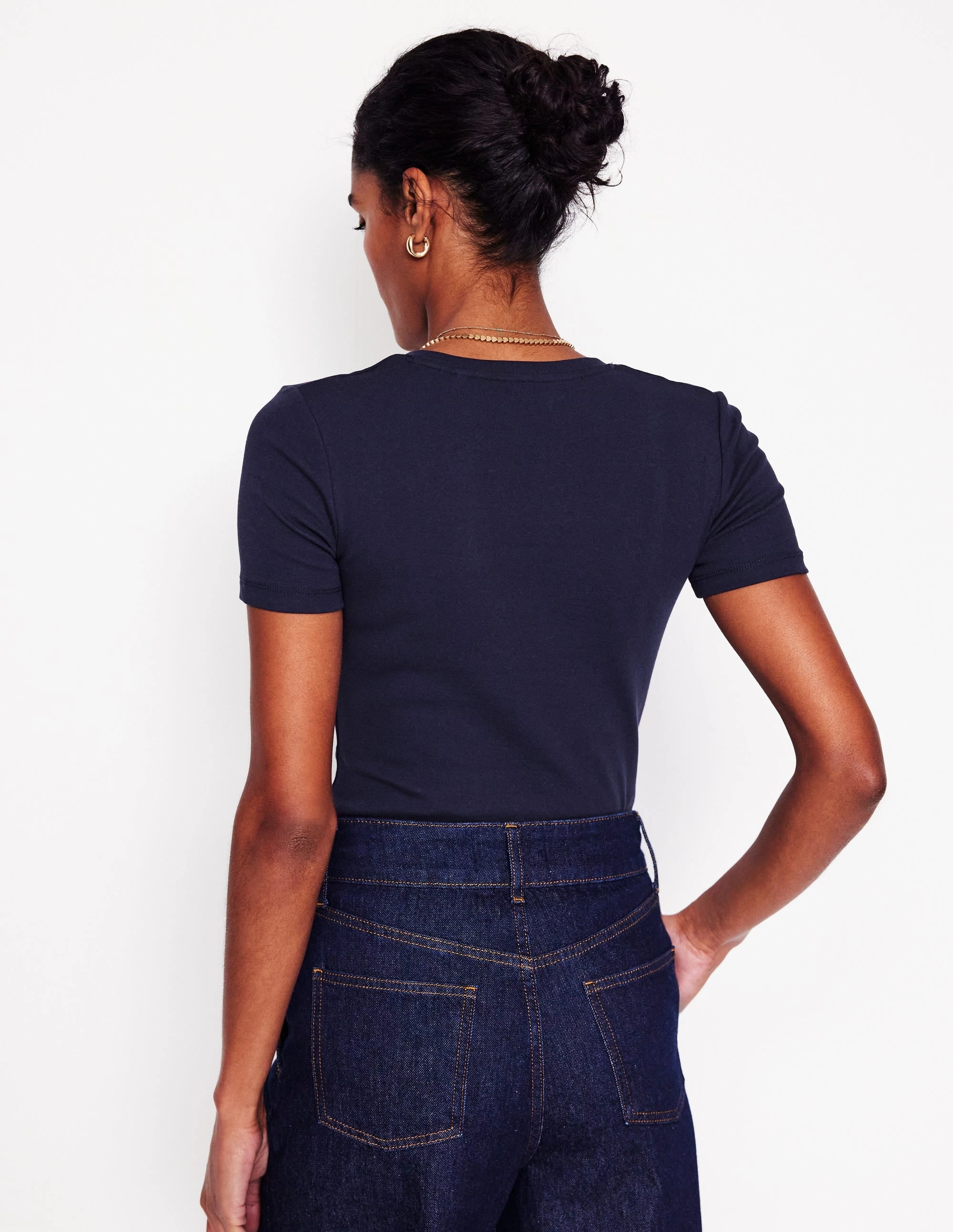 Anti Odor Treatment Essential Jersey T-Shirt-Navy