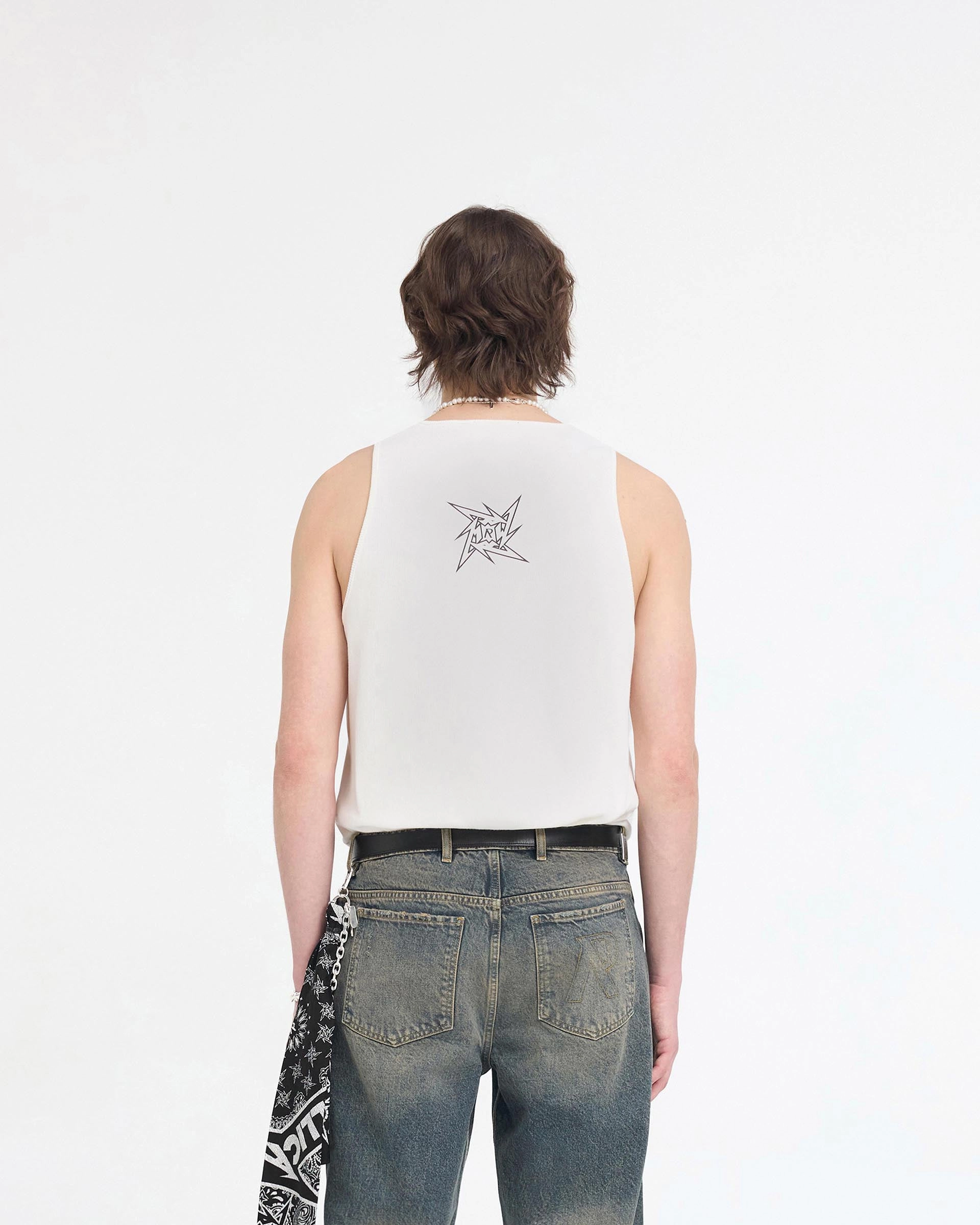 Trendy Represent X Metallica Local Crew Vest - Flat White