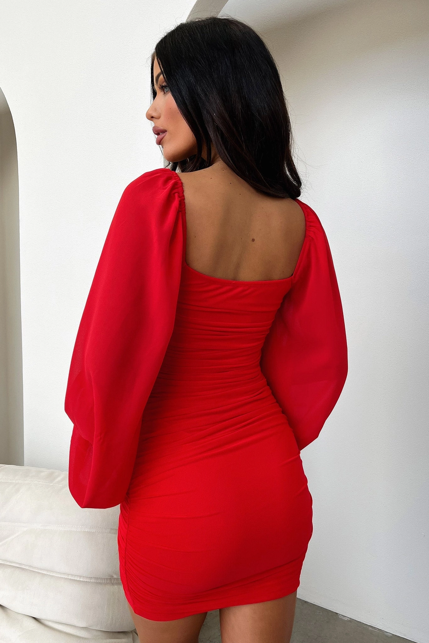 Sibyl Dress - Red Balloon-Sleeve