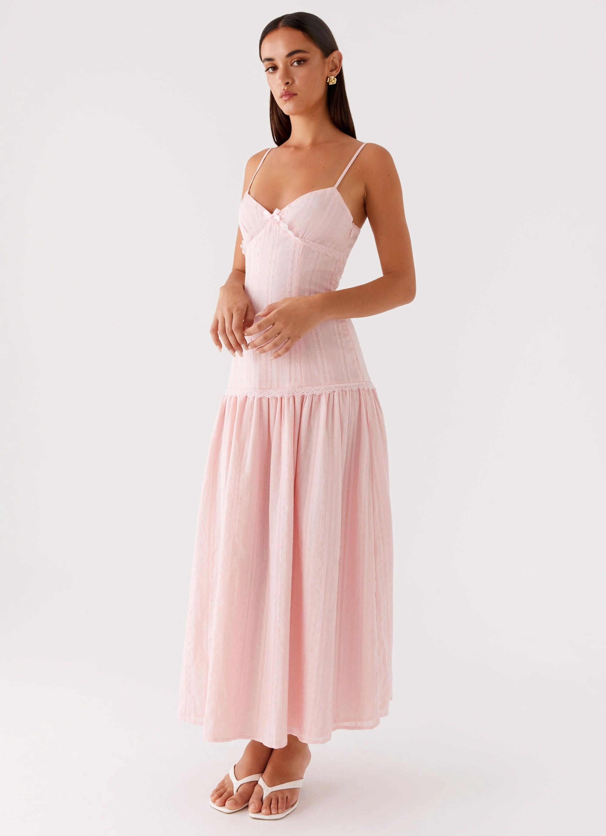 Casual Wear Long Lines Found You Midi Dress - Pink