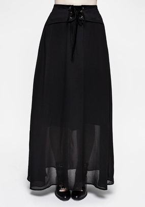 Senior Style Eris Lace Up Maxi Skirt