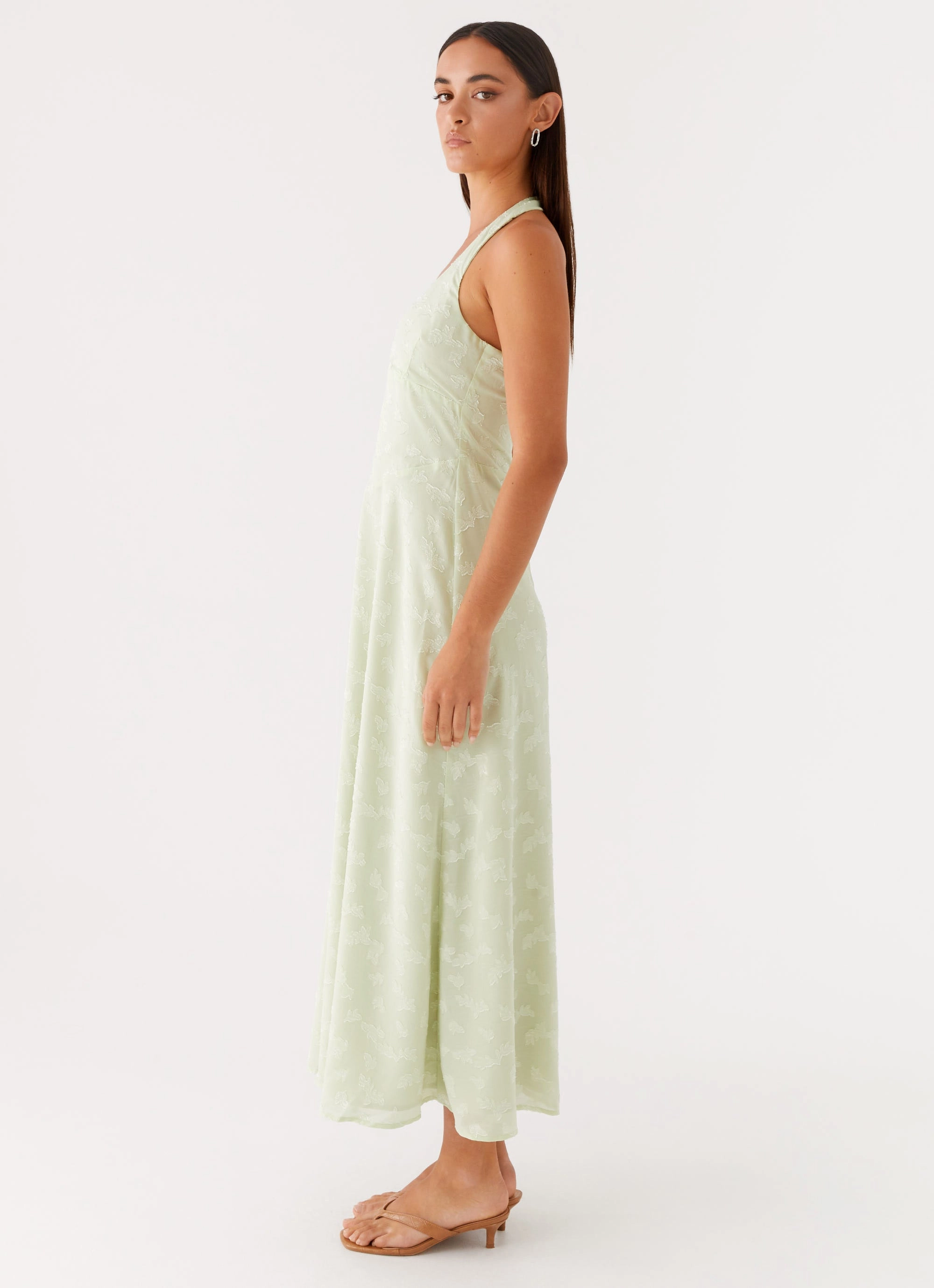 Classic Touch Francesca Midi Dress - Sage