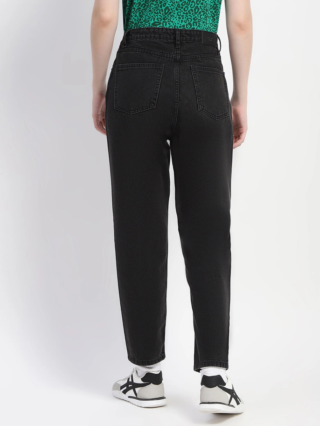 Comfy Touch Madame Cotton Solid Black Straight Denim