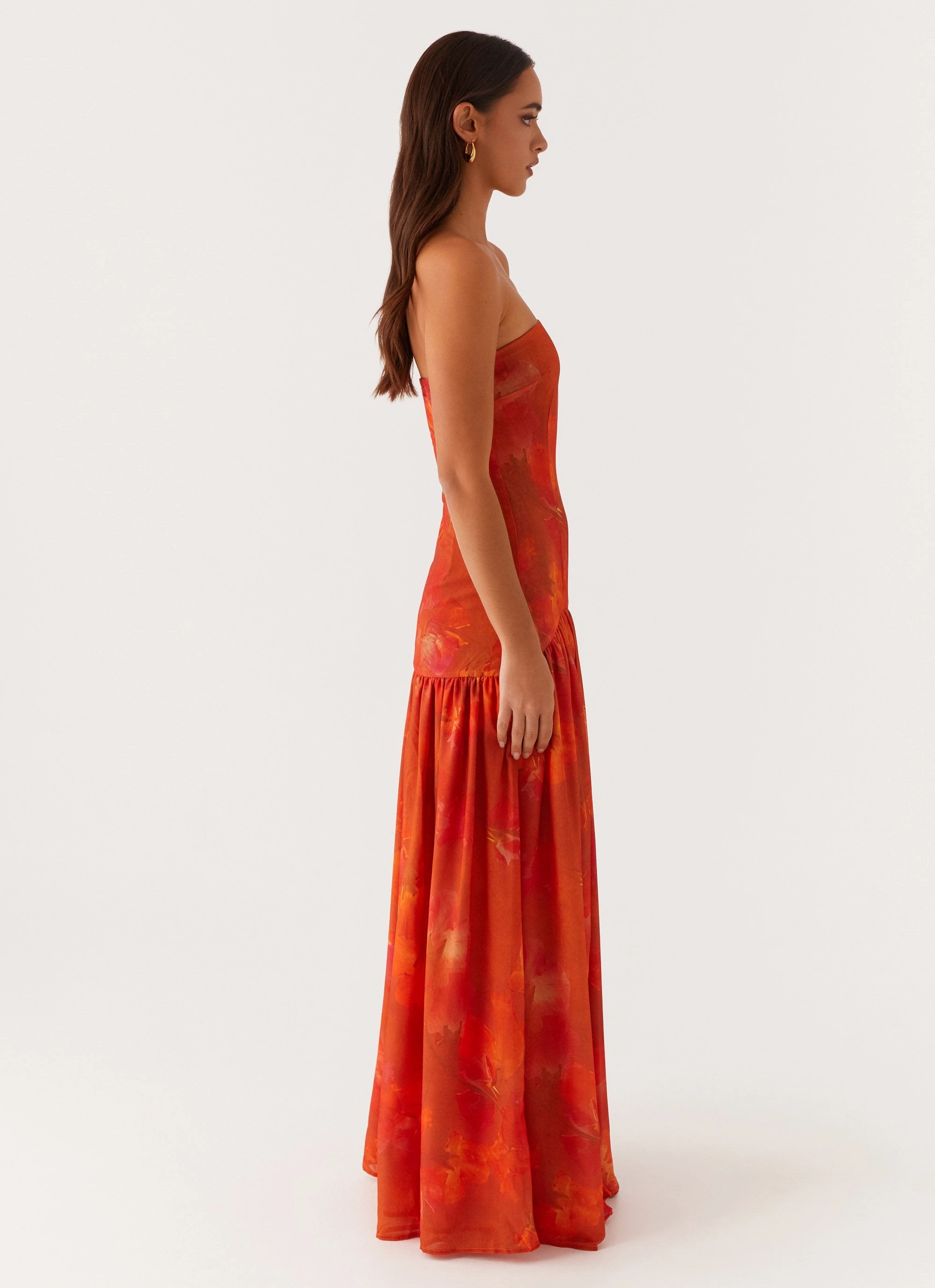 Sporty-Look Fresh Combo Eden Strapless Maxi Dress - Amber