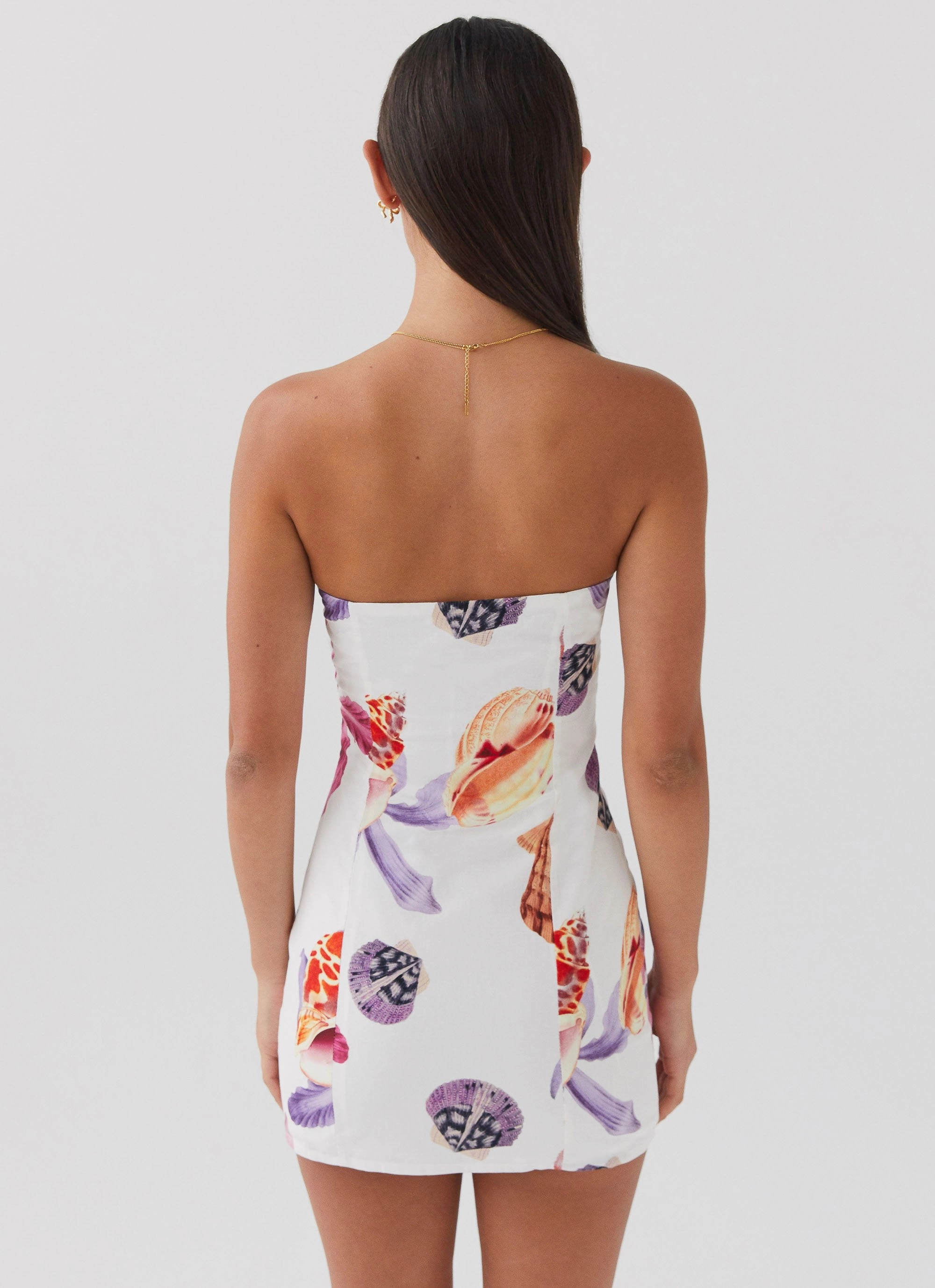 Casual Fit Elegant brunch outfit Freya Linen Mini Dress - Seaside Bouquet