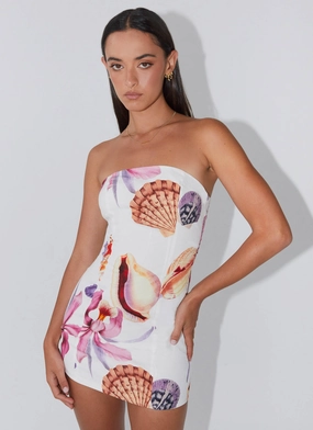 Easy Vibe Freya Linen Mini Dress - Seaside Bouquet