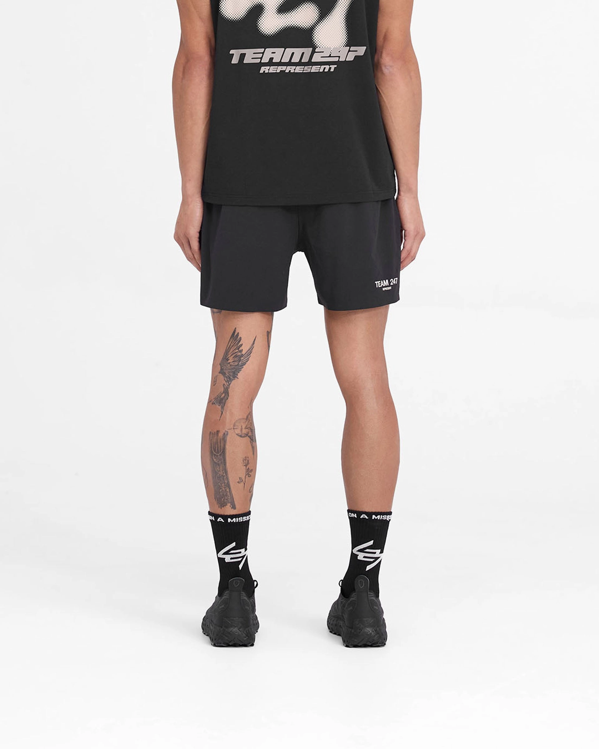 martial arts gear No Ride Up Team 247 Fused Shorts - Black